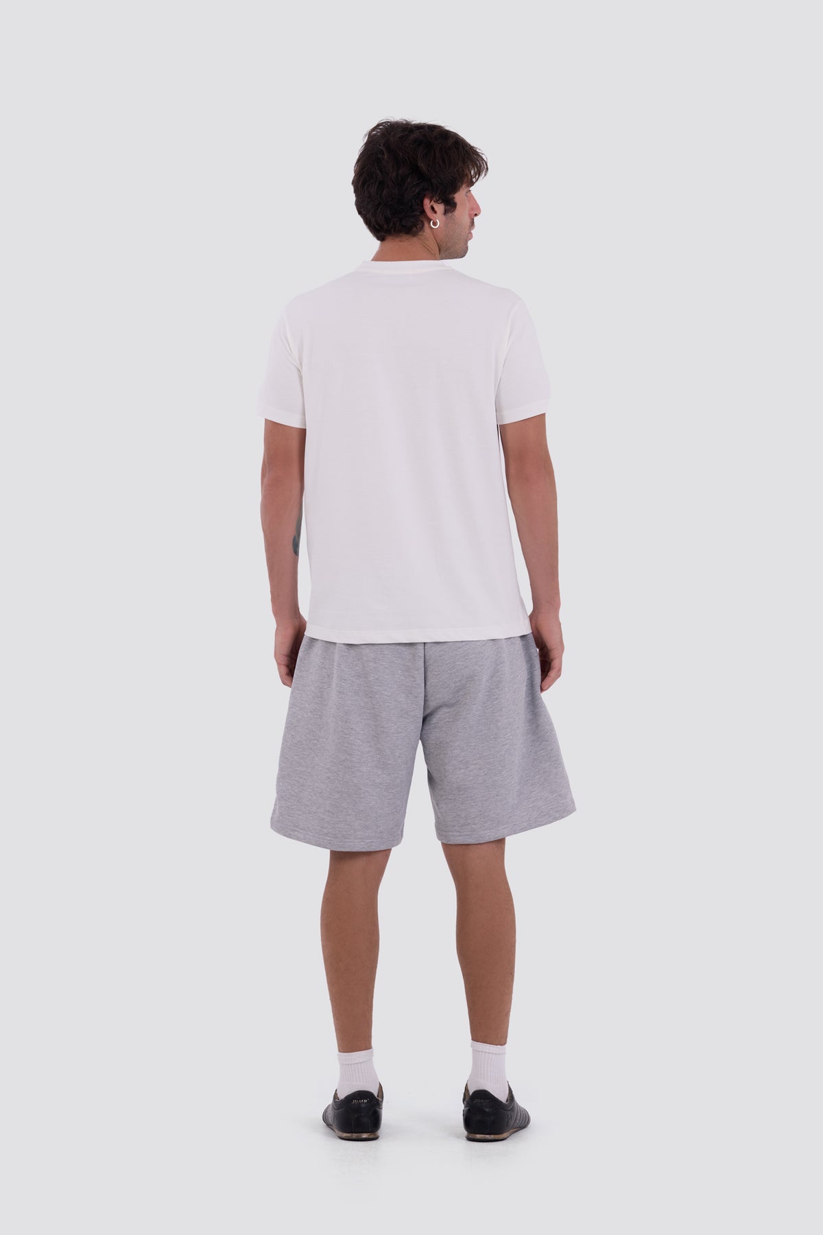 0IE Relaxed Grey Long Sweatshorts