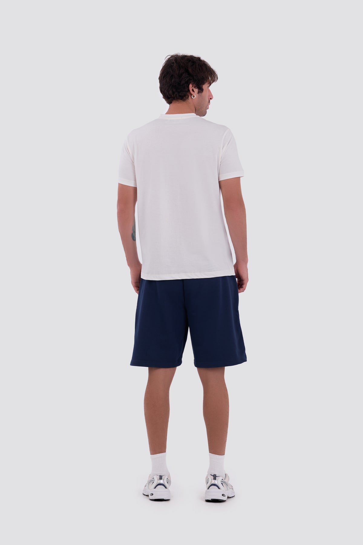 0IE Relaxed Navy Long Sweatshorts