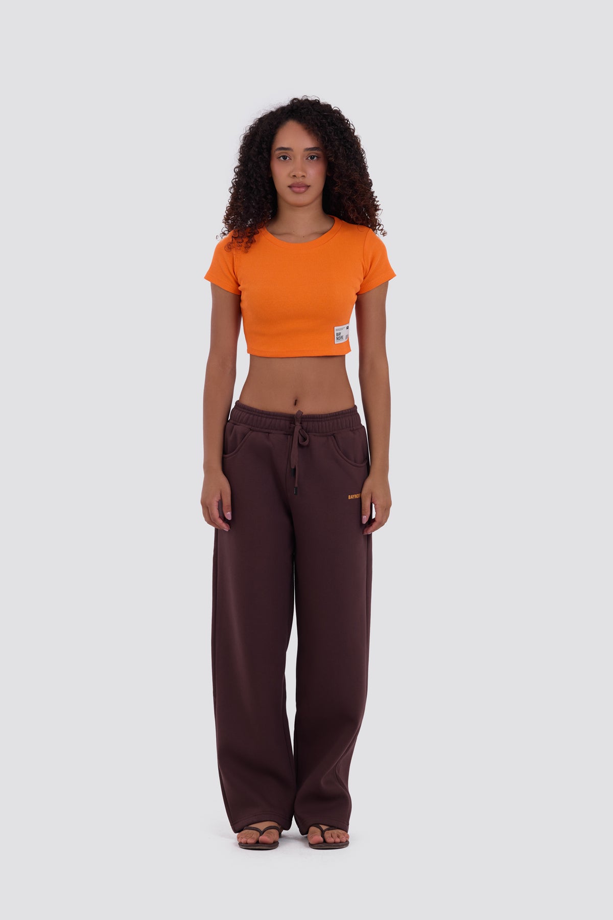 Dark Brown Logo II PL Oversized Sweatpants