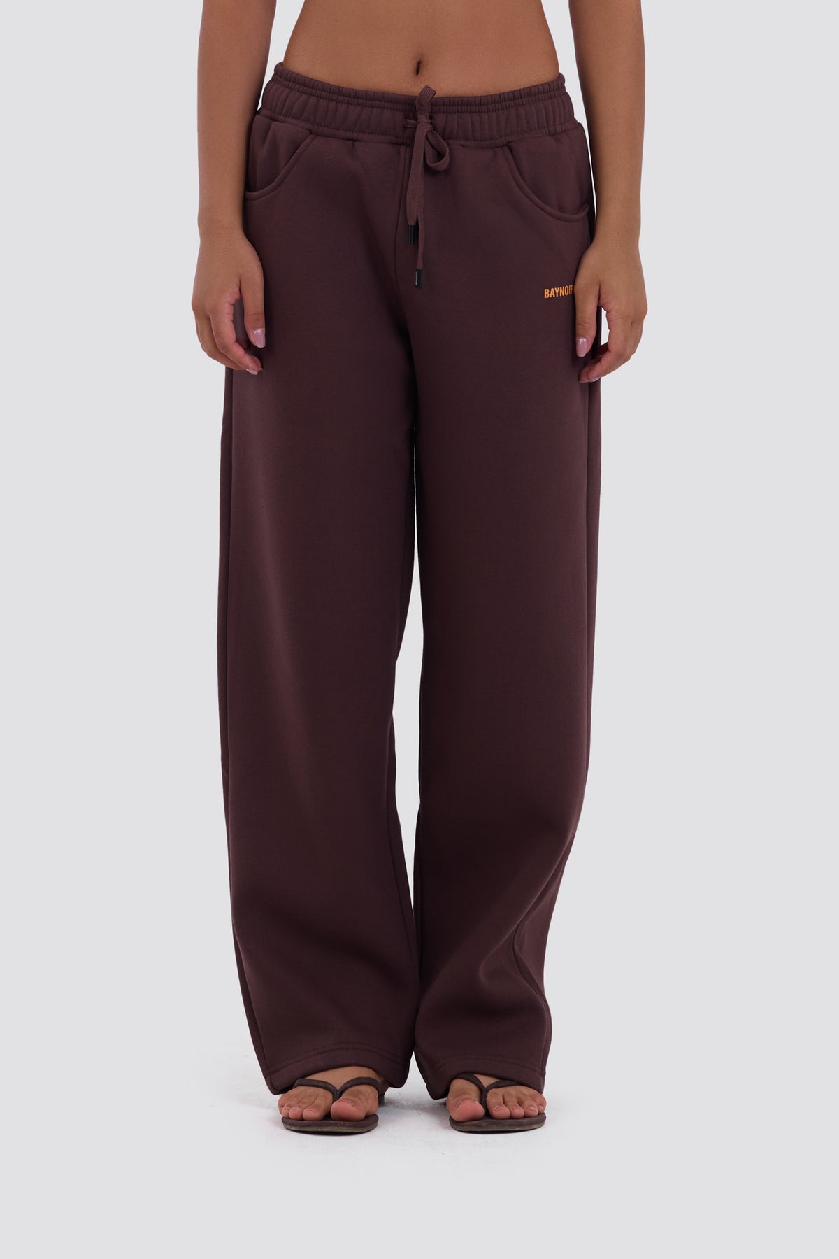 Dark Brown Logo II PL Oversized Sweatpants
