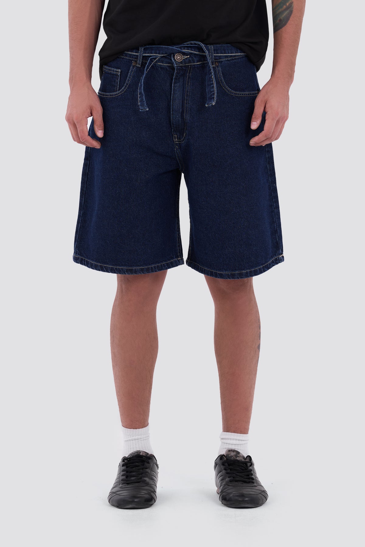 Dark Blue Denim Shorts
