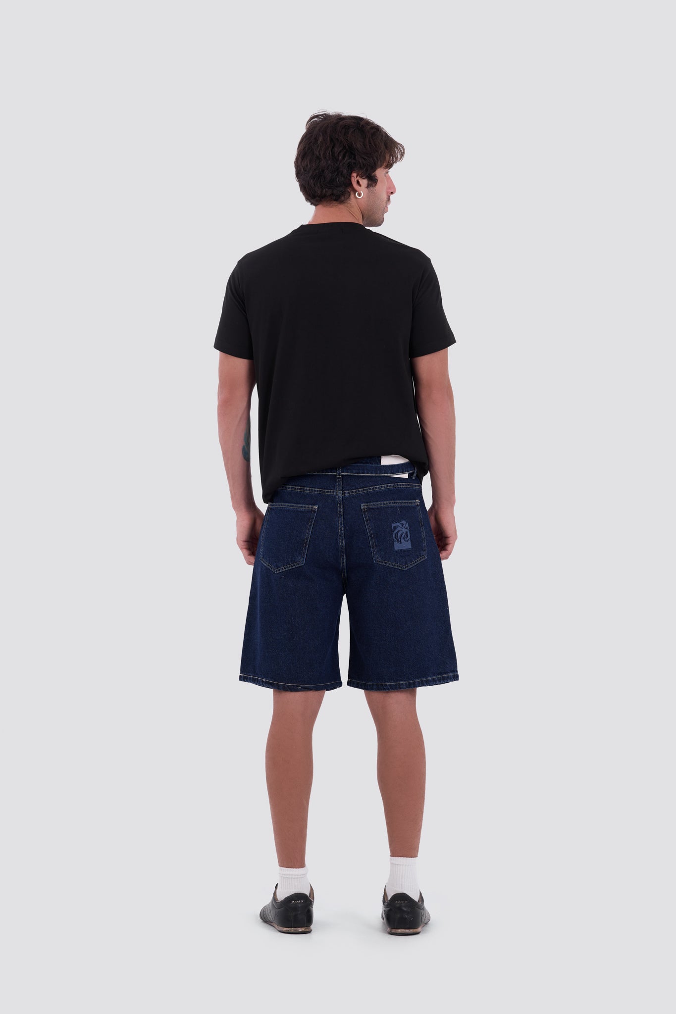 Dark Blue Denim Shorts