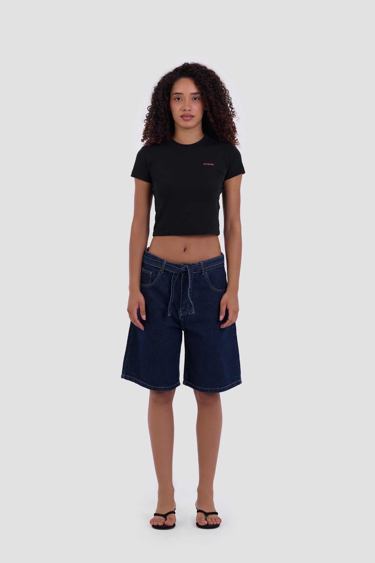 Dark Blue Denim Shorts