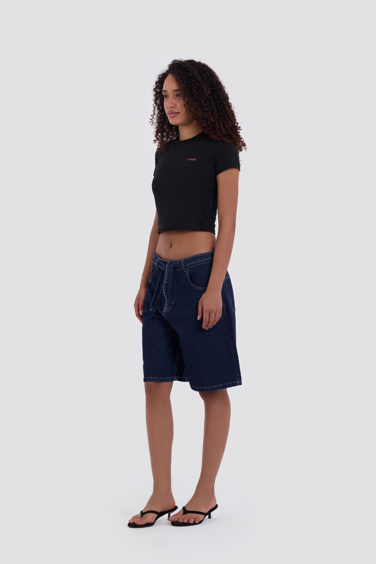 Dark Blue Denim Shorts