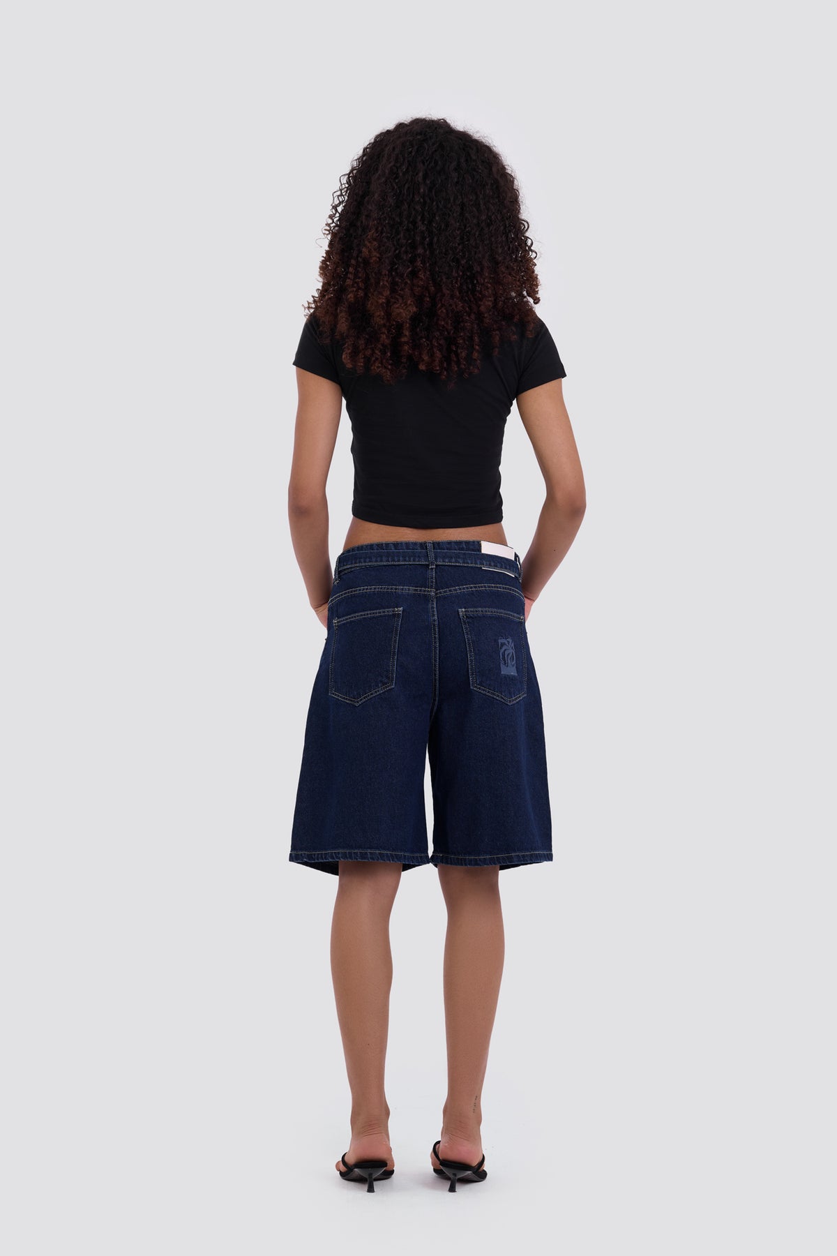 Dark Blue Denim Shorts