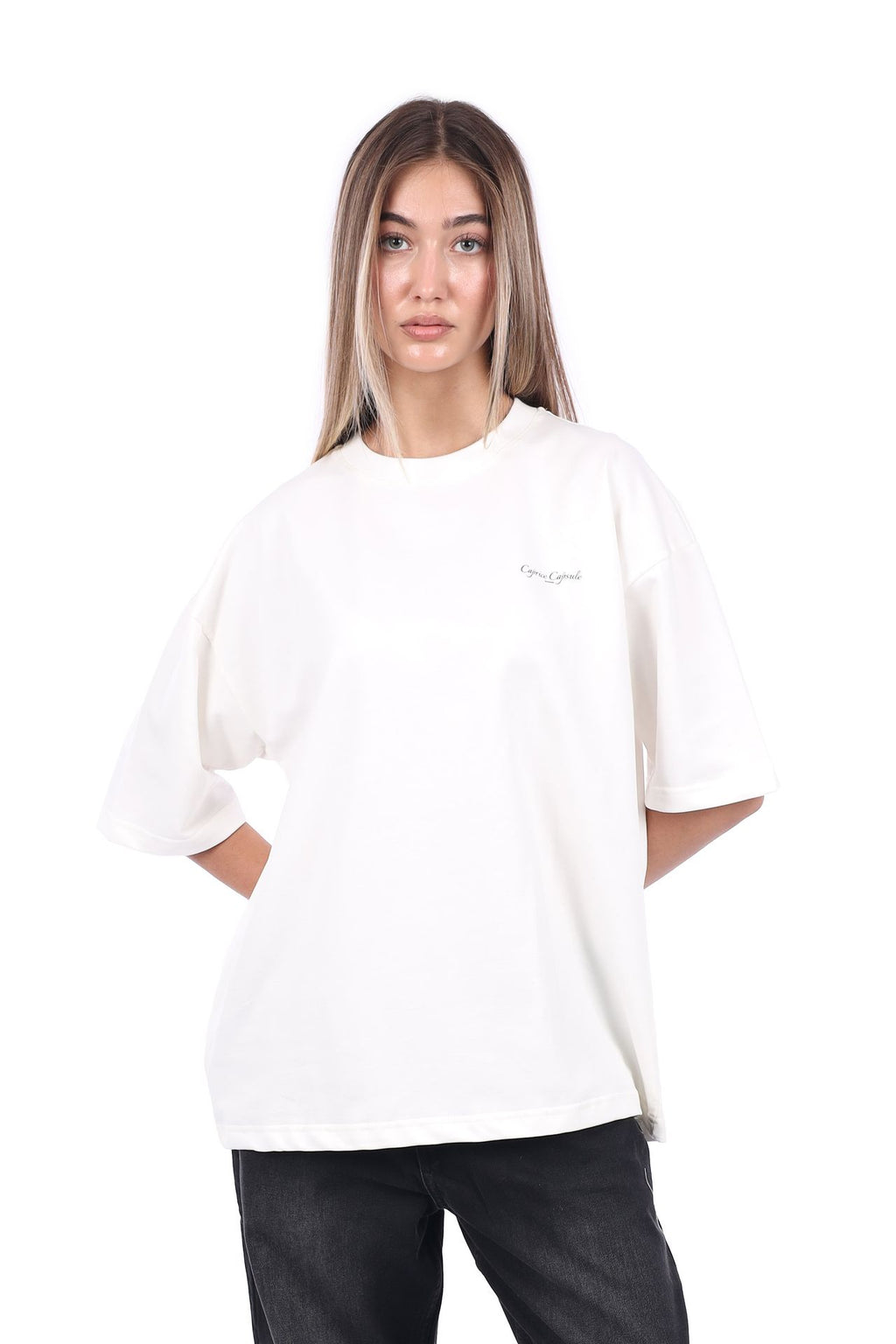 White Caprice Beauty Oversized T-shirt