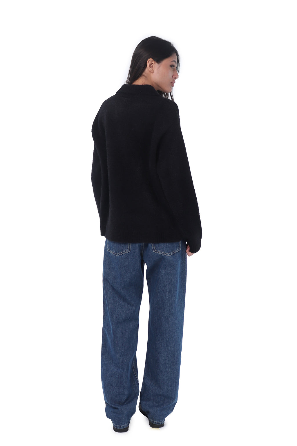 Black Faux Fur Sweater