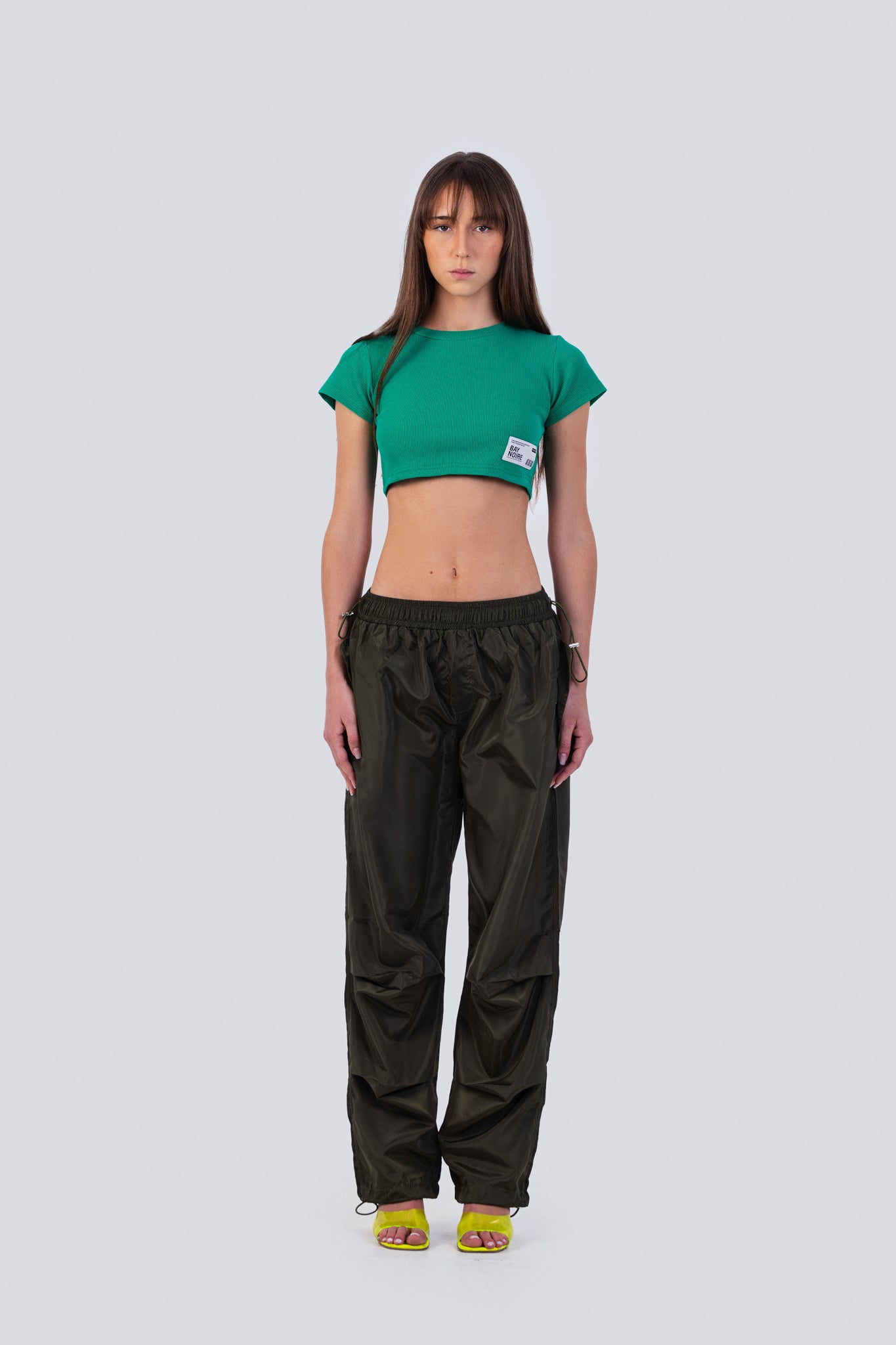 Olive Parachute Pants