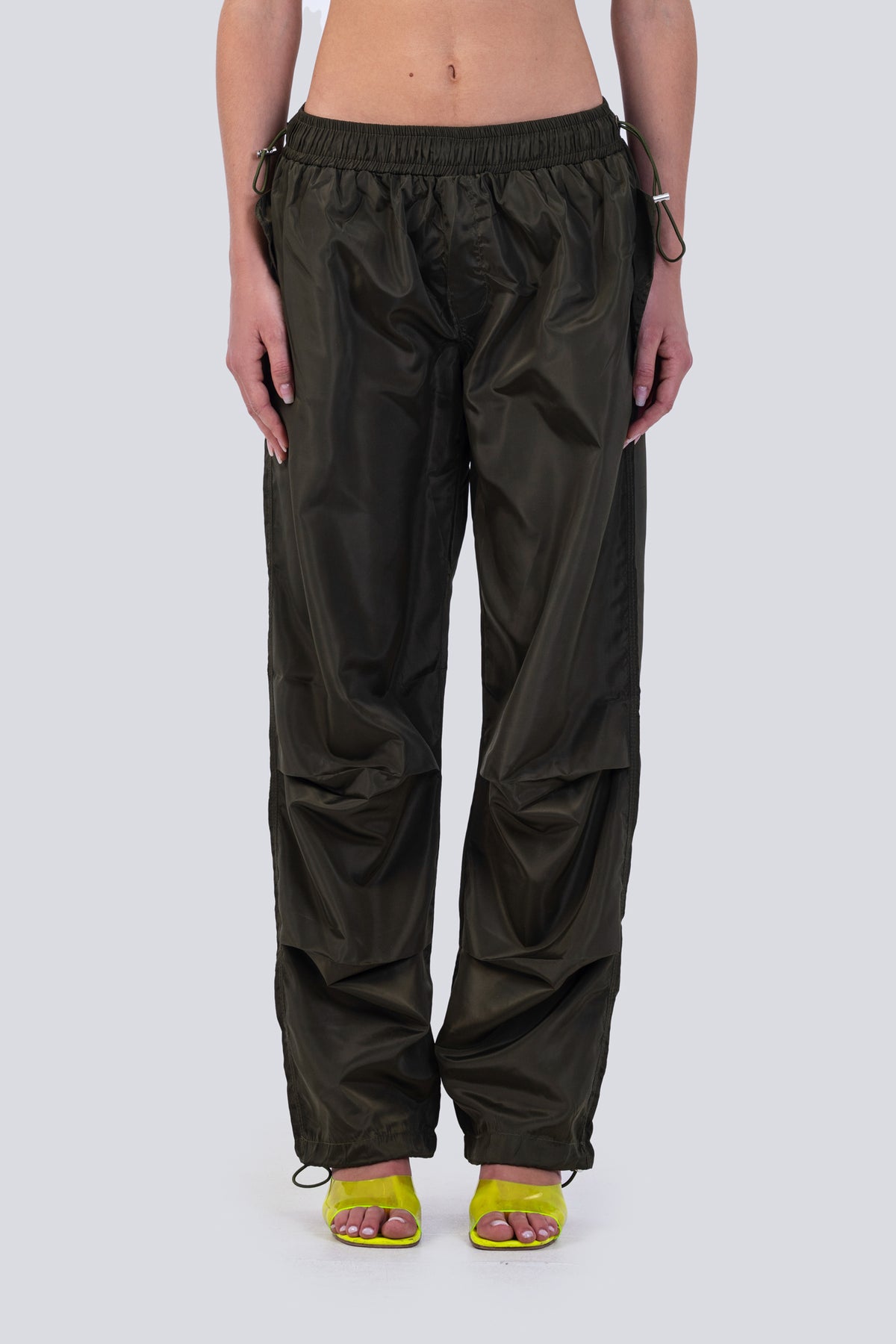 Olive Parachute Pants