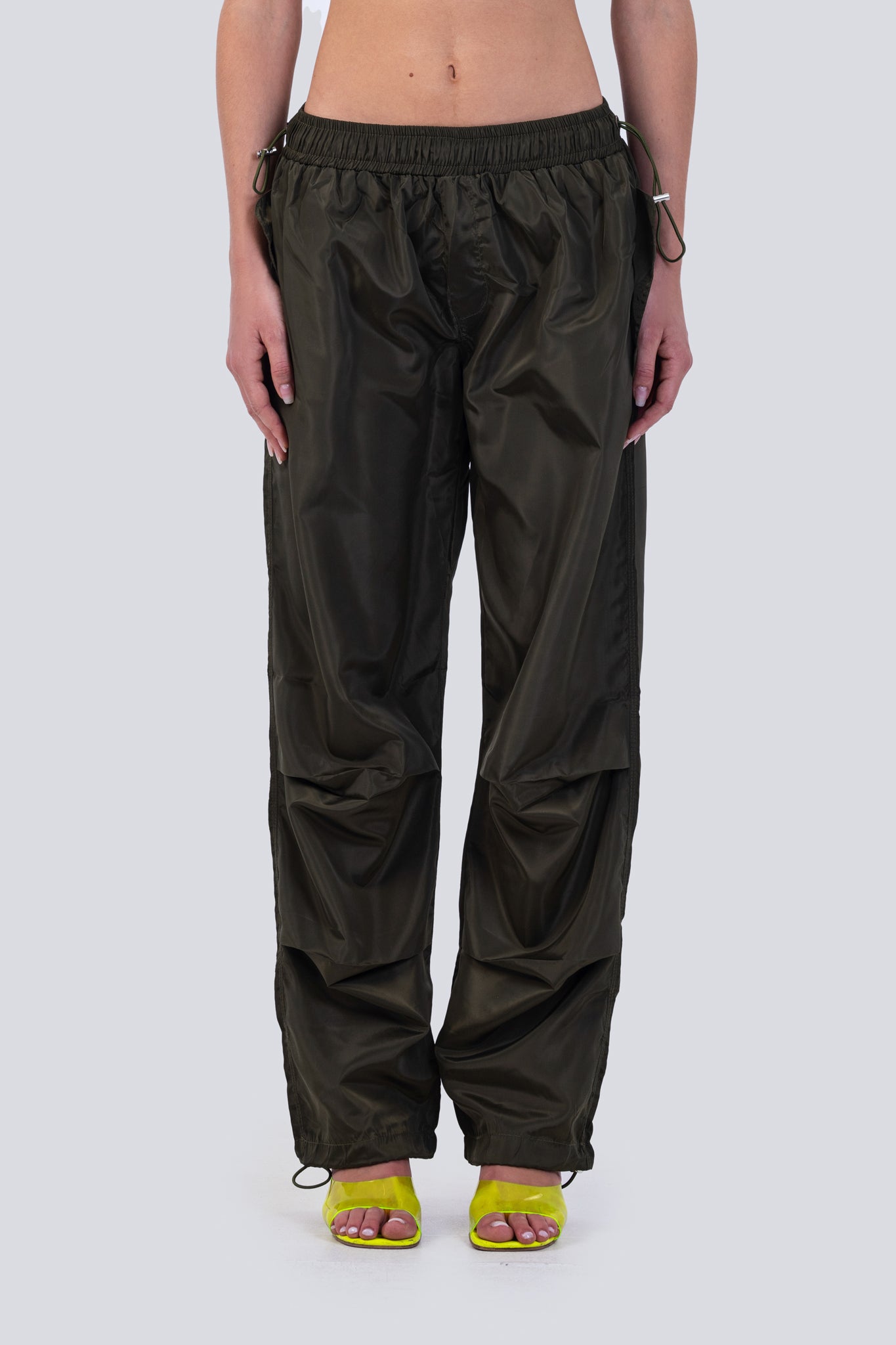 Olive Parachute Pants