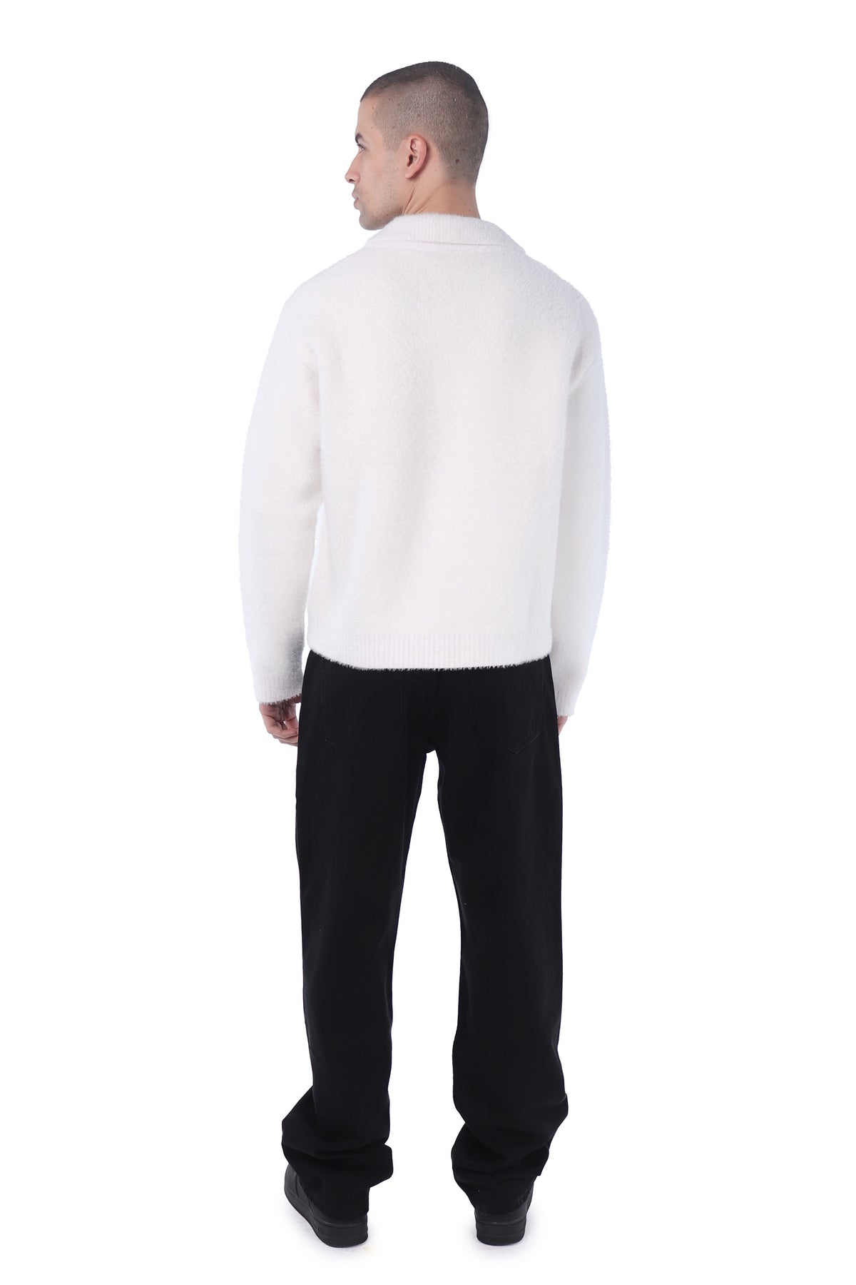 White Faux Fur Sweater