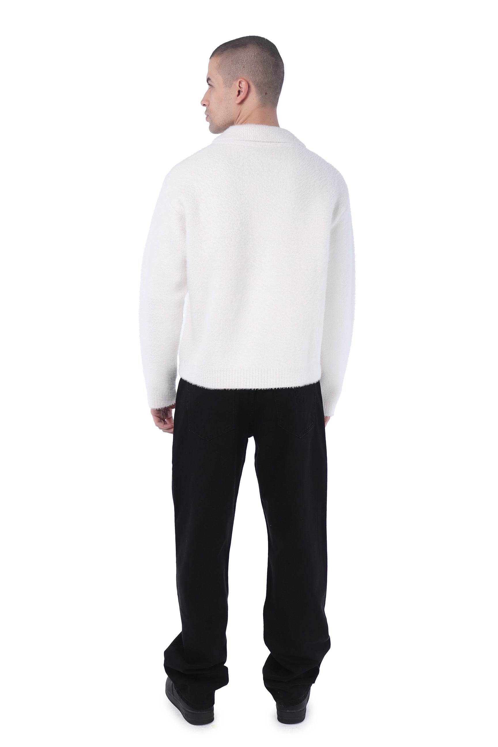 White Faux Fur Sweater