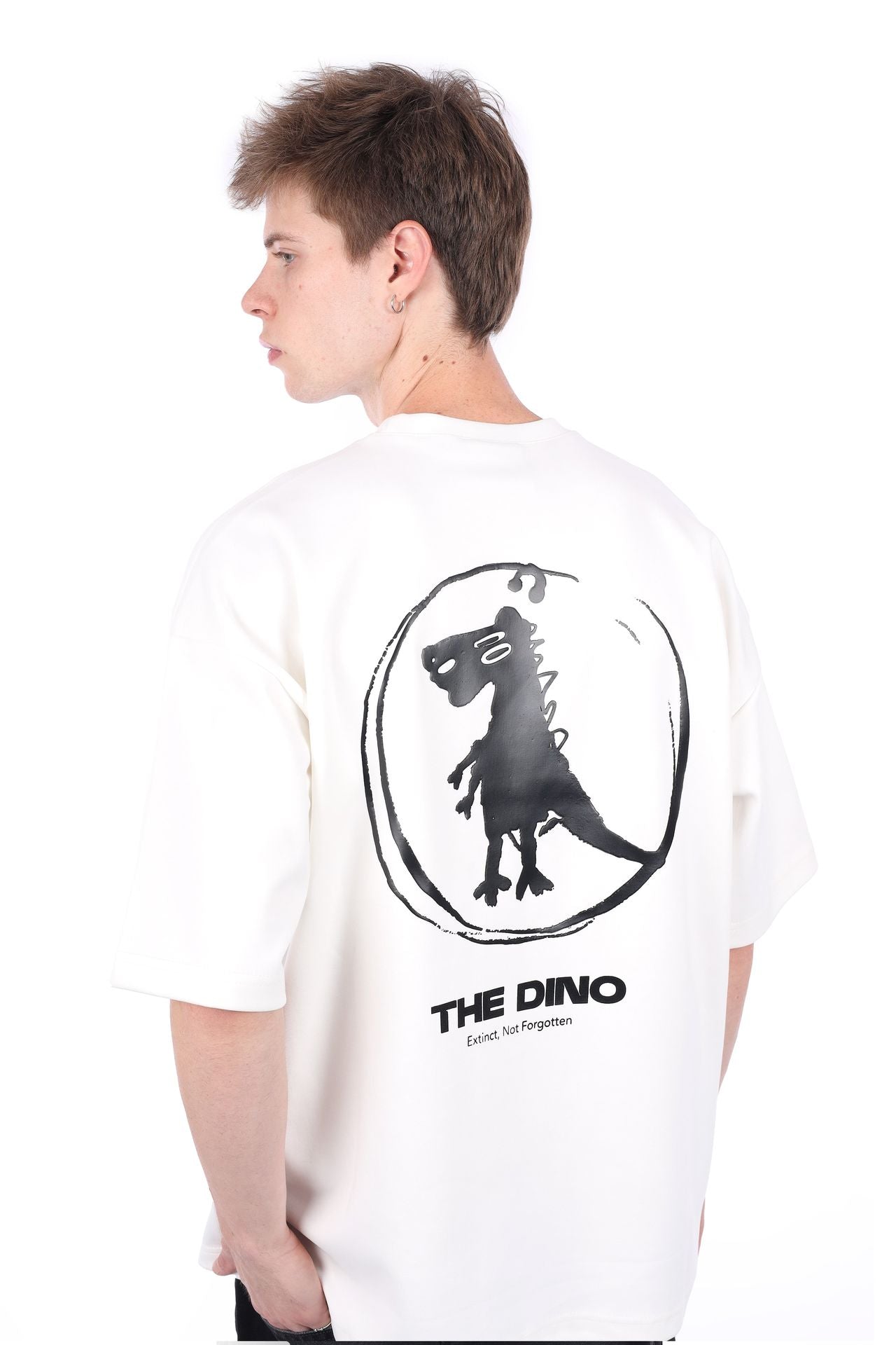 White TheDino Oversized T-shirt