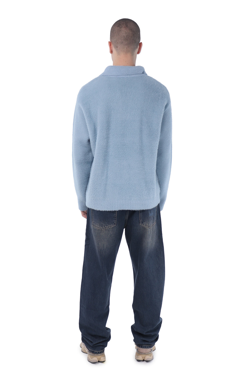 Blue Faux Fur Sweater