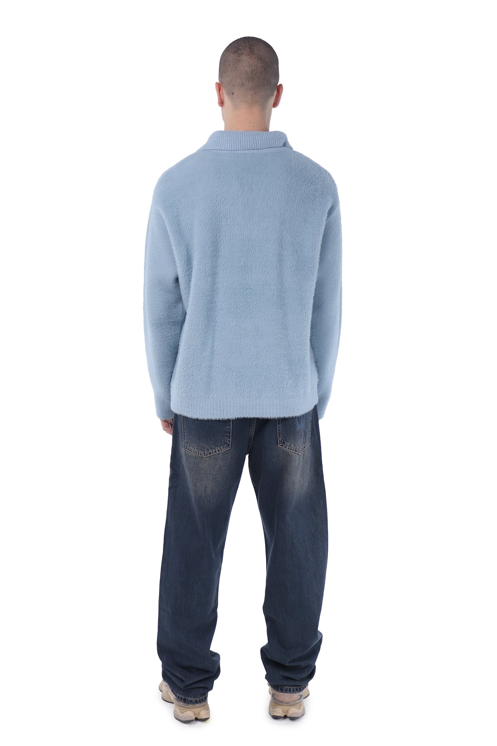 Blue Faux Fur Sweater