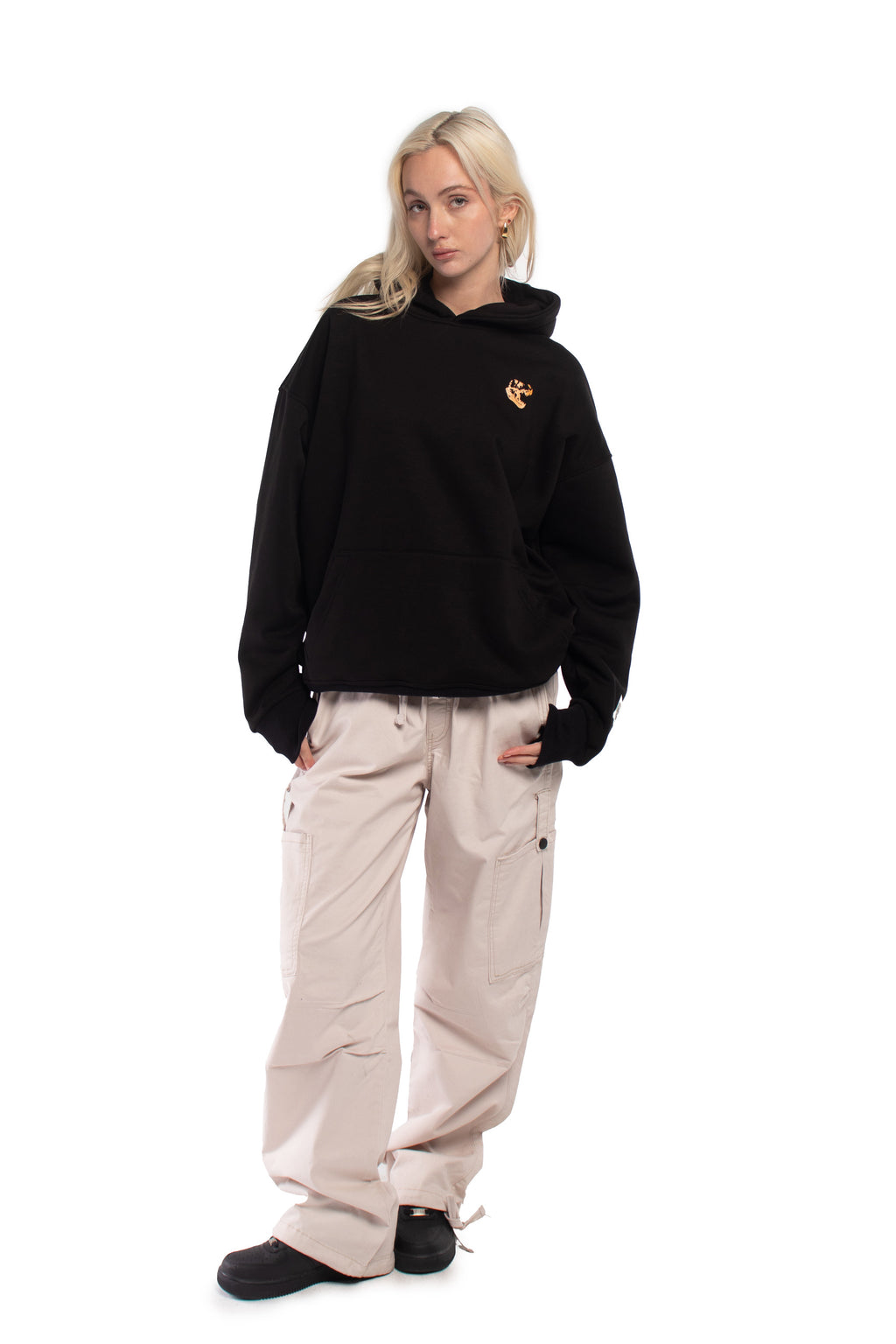 Black Dino 0.4 Oversized Hoodie