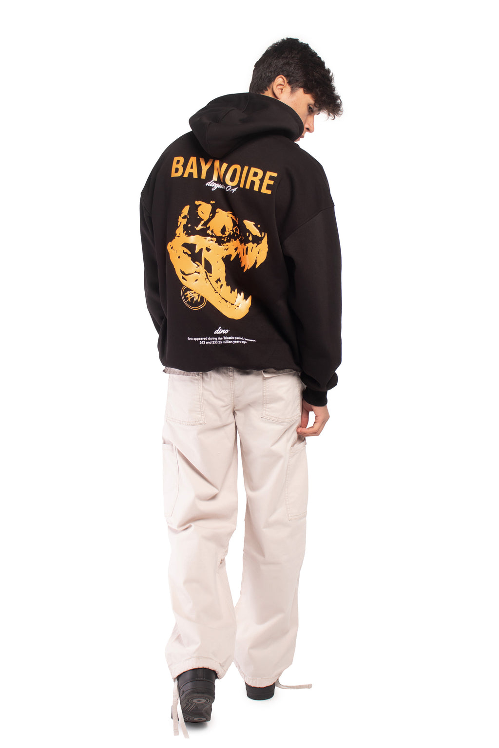 Black Dino 0.4 Oversized Hoodie