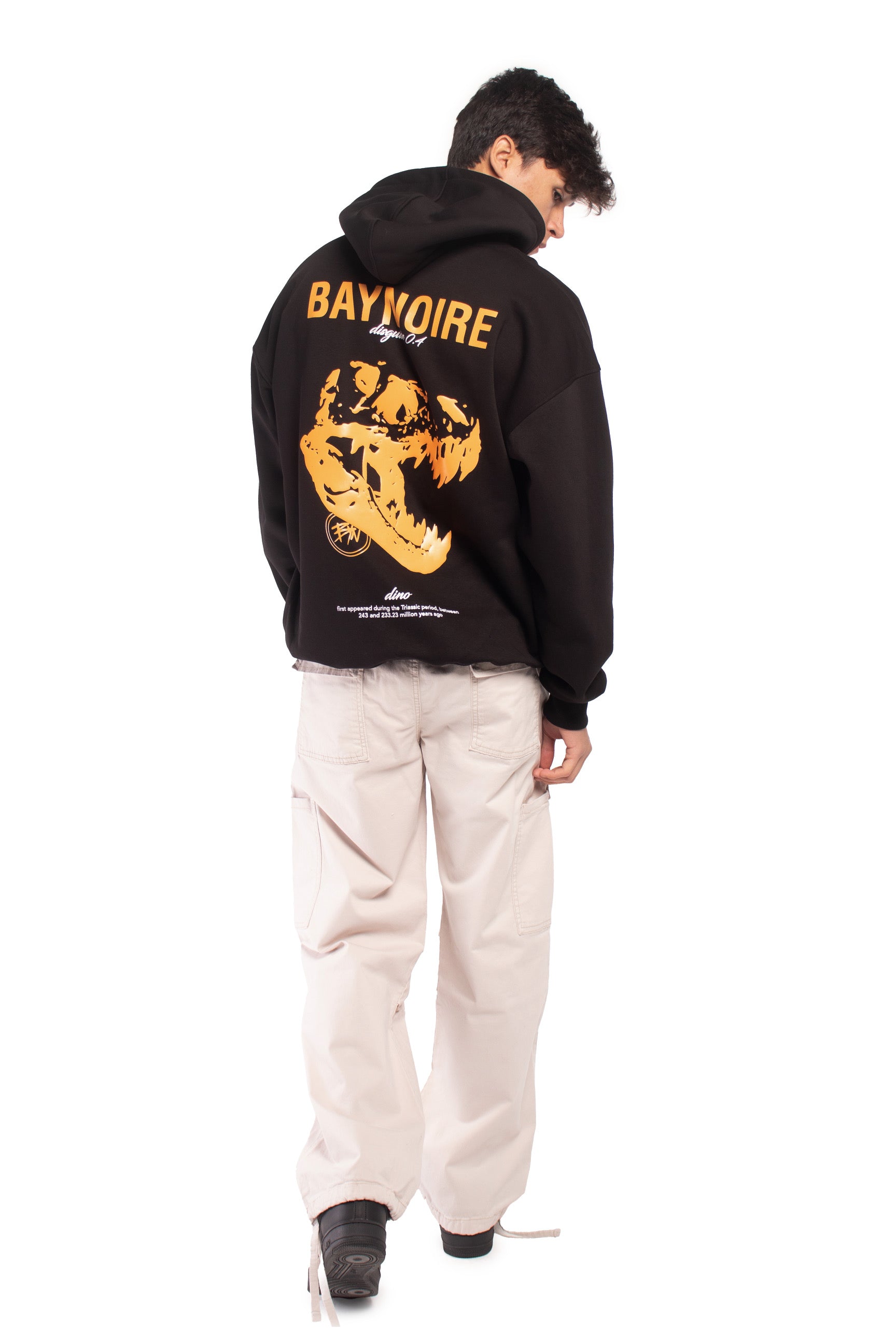 Black Dino 0.4 Oversized Hoodie
