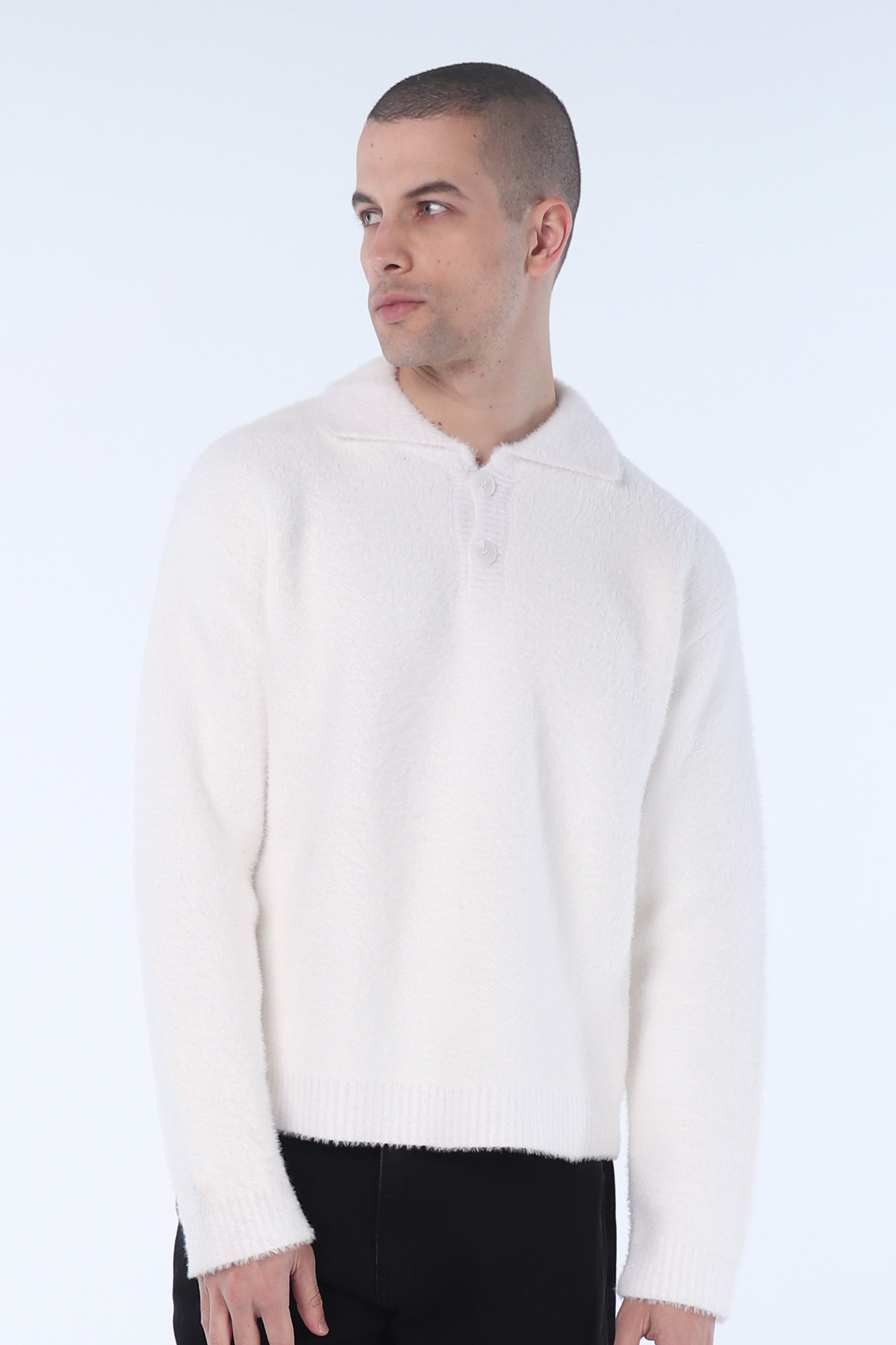 White Faux Fur Sweater