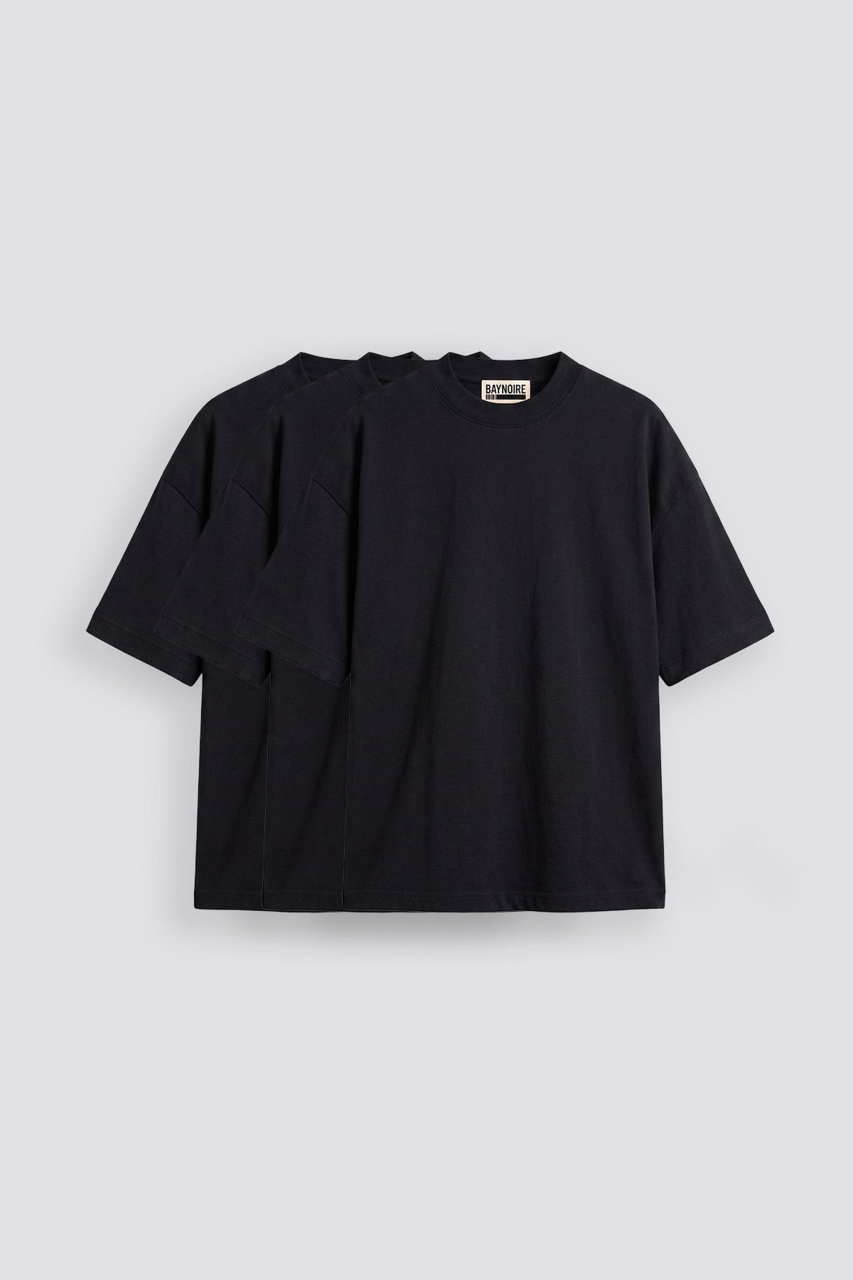 01E Oversized Black Pack of 3 T-shirt
