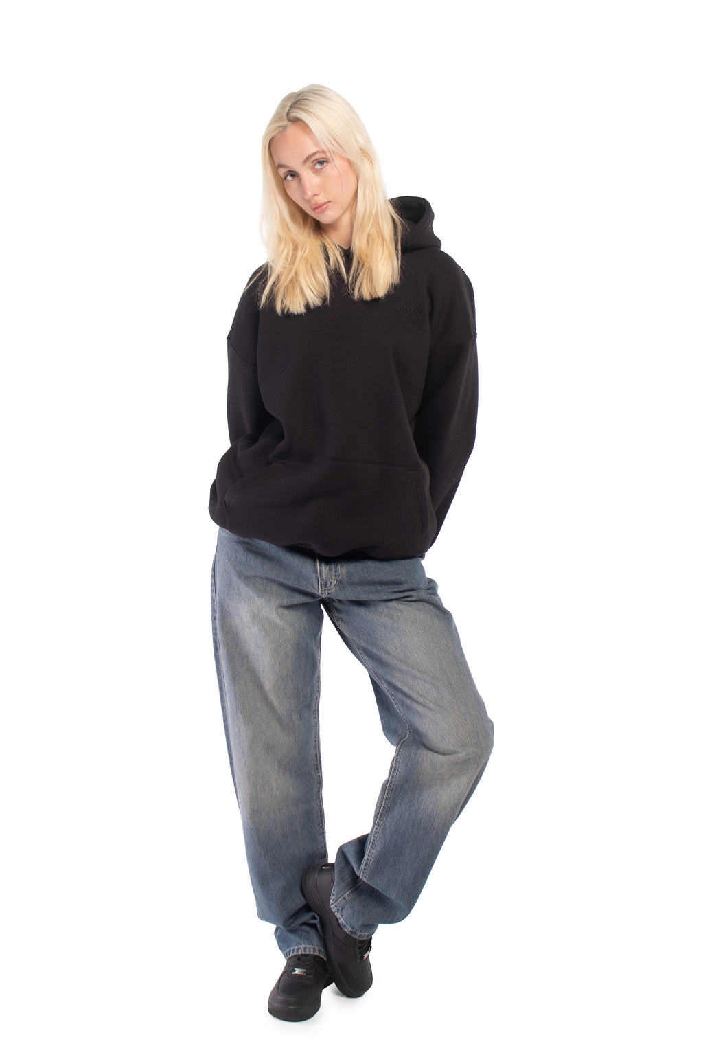 Black B-Arabic Oversized Hoodie