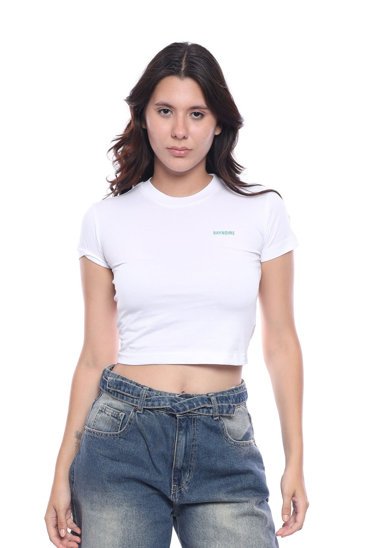 White Logo PL Baby Tee