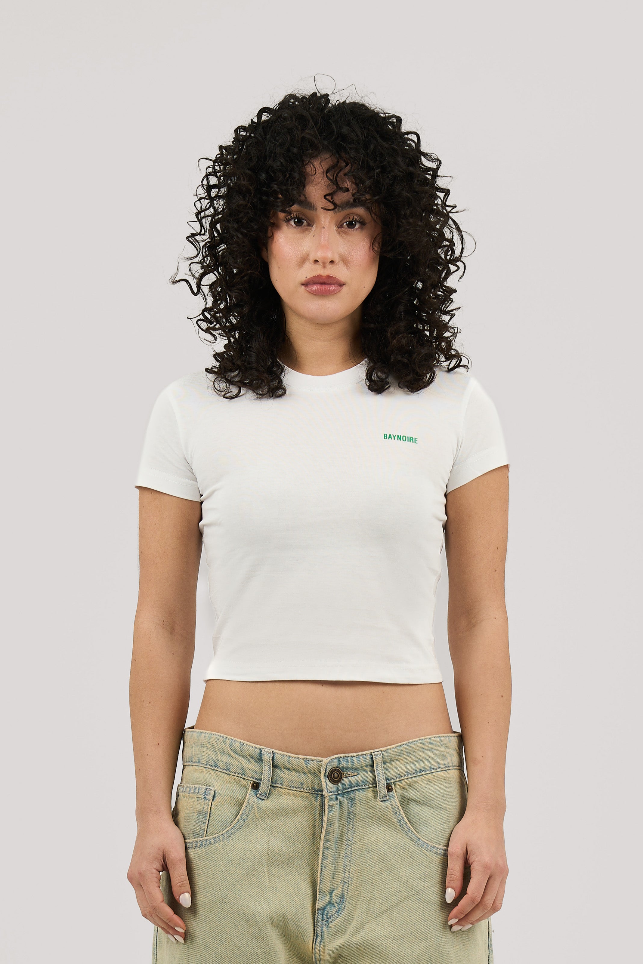 White Logo PL Baby Tee