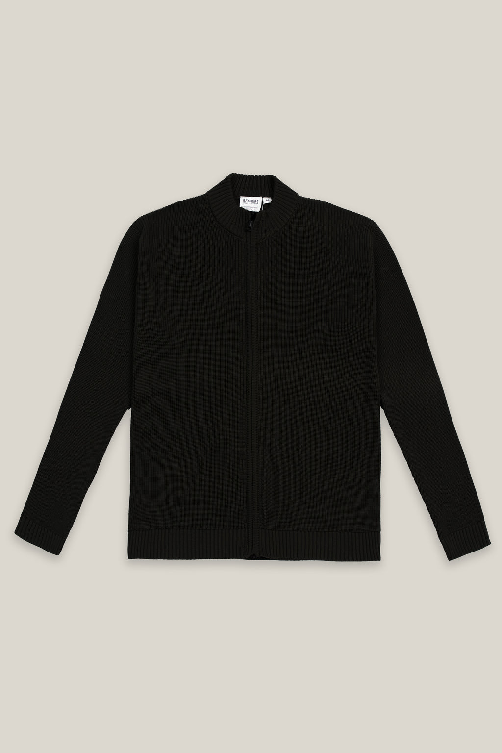 Black Knitted Zip Jacket