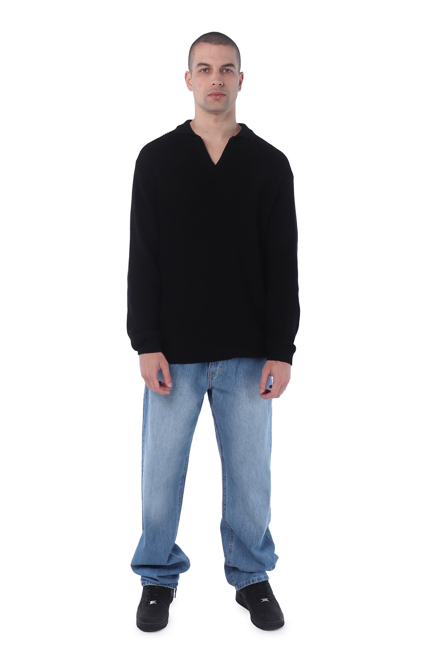 Black Collar Sweater