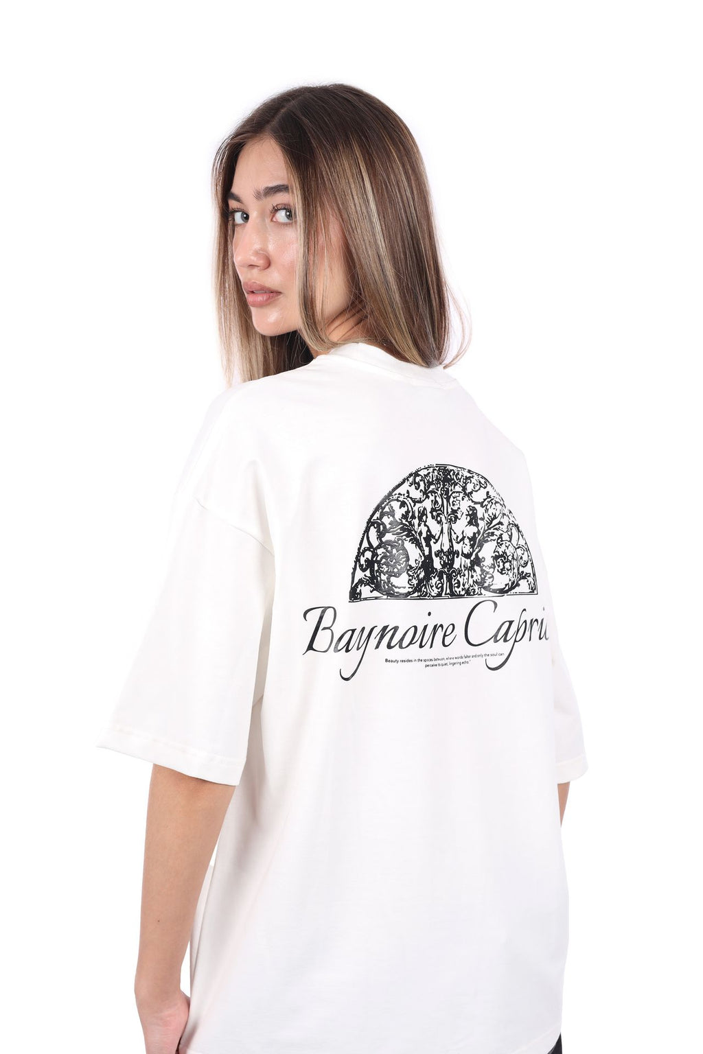 White Caprice Beauty Oversized T-shirt