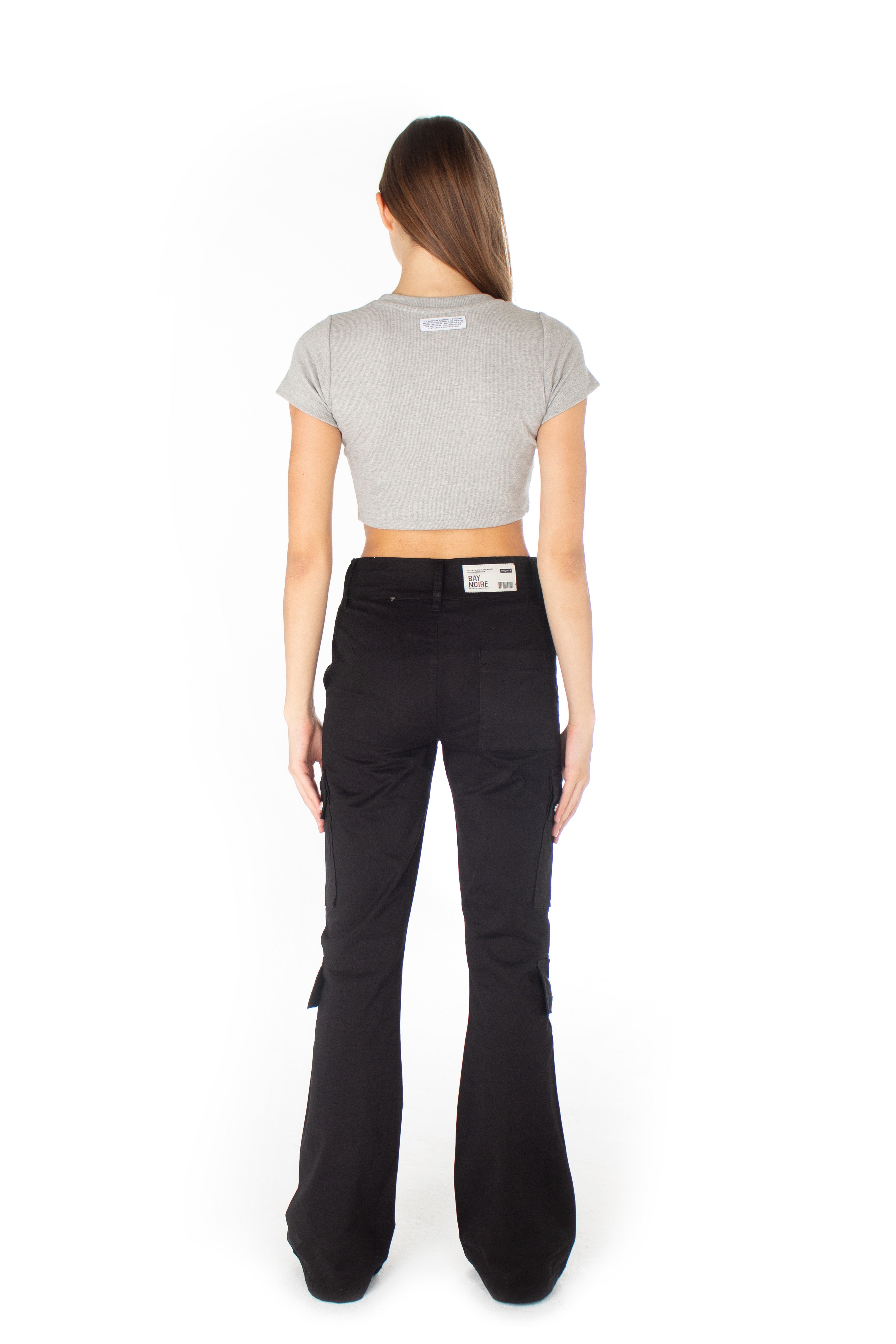 Black Wide Leg Cargo Pants