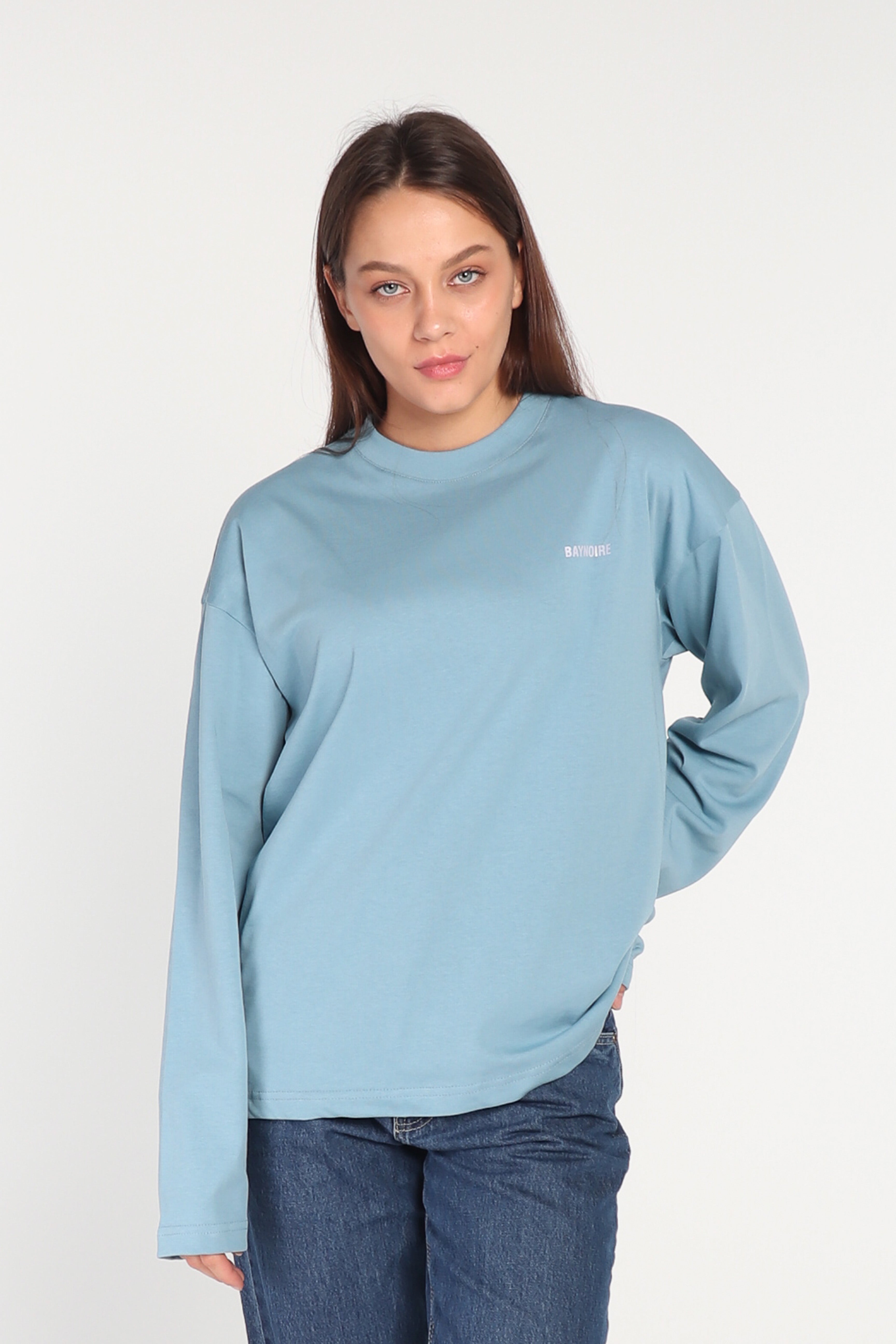 Blue Logo PL Long-sleeved T-shirt