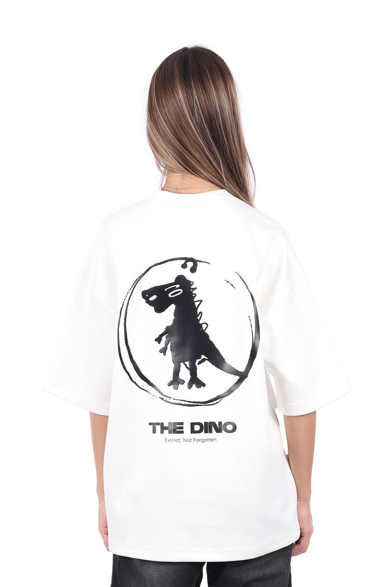 White TheDino Oversized T-shirt