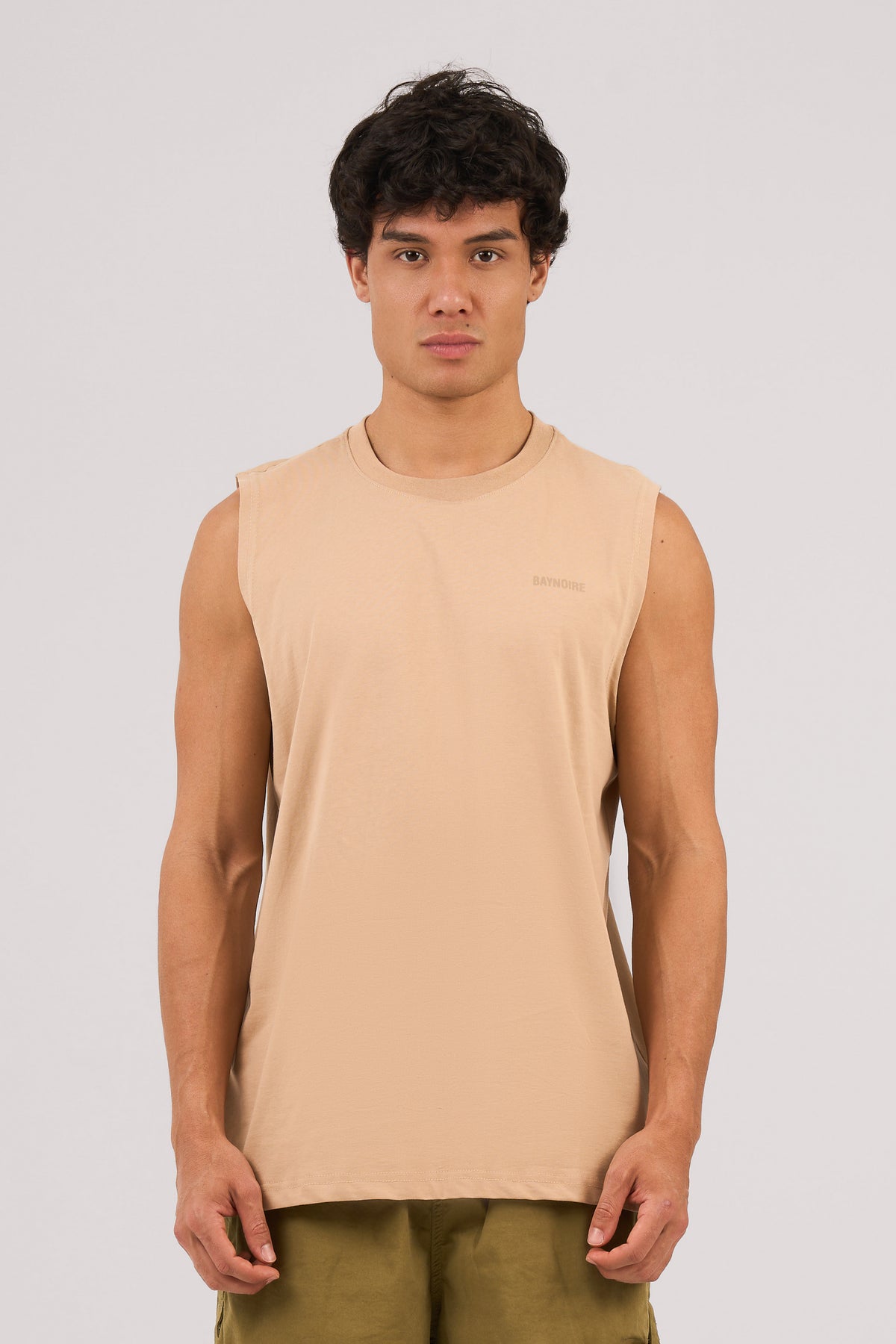 Beige Logo II PL Sleeveless T-shirt