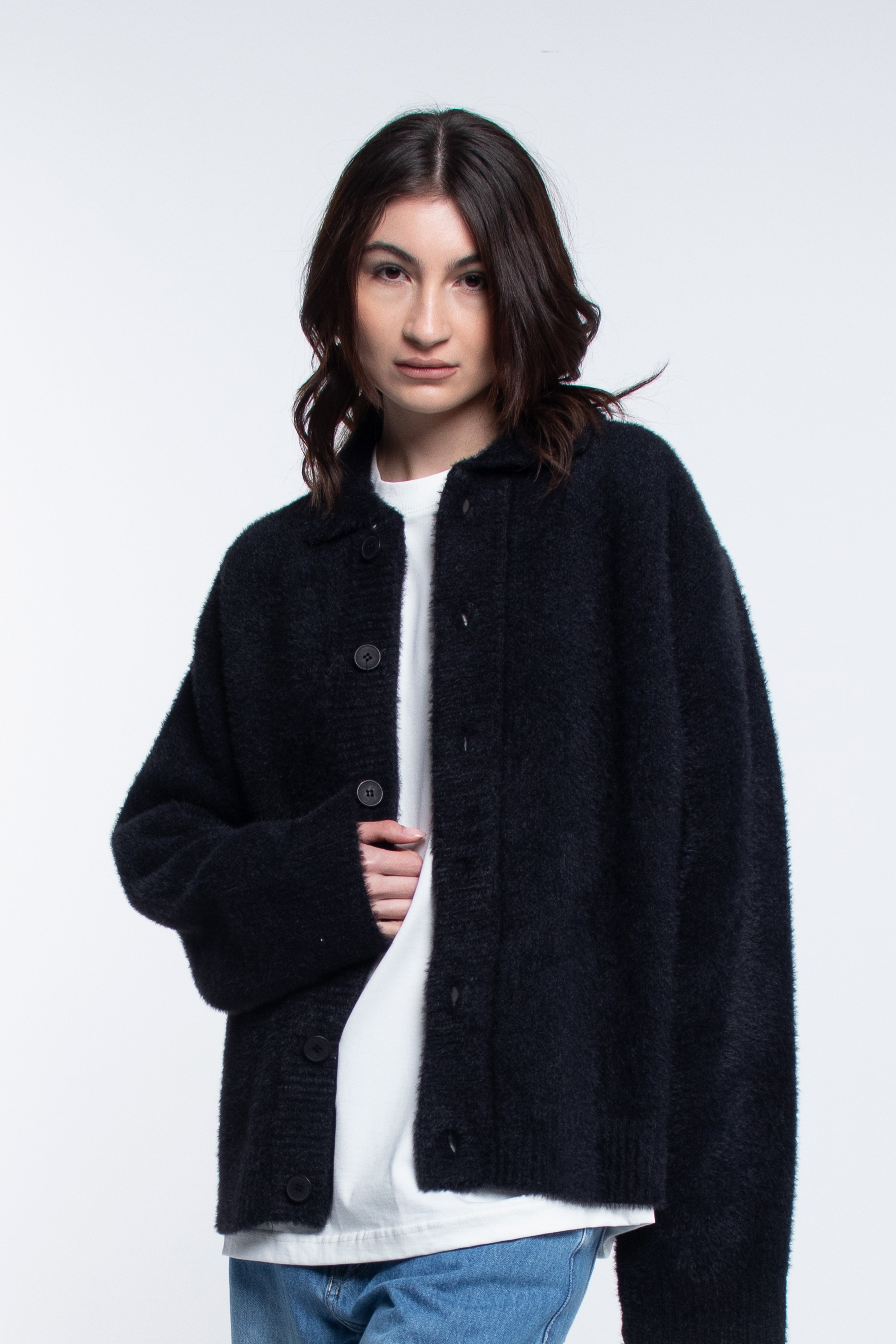 Black Faux Fur Jacket