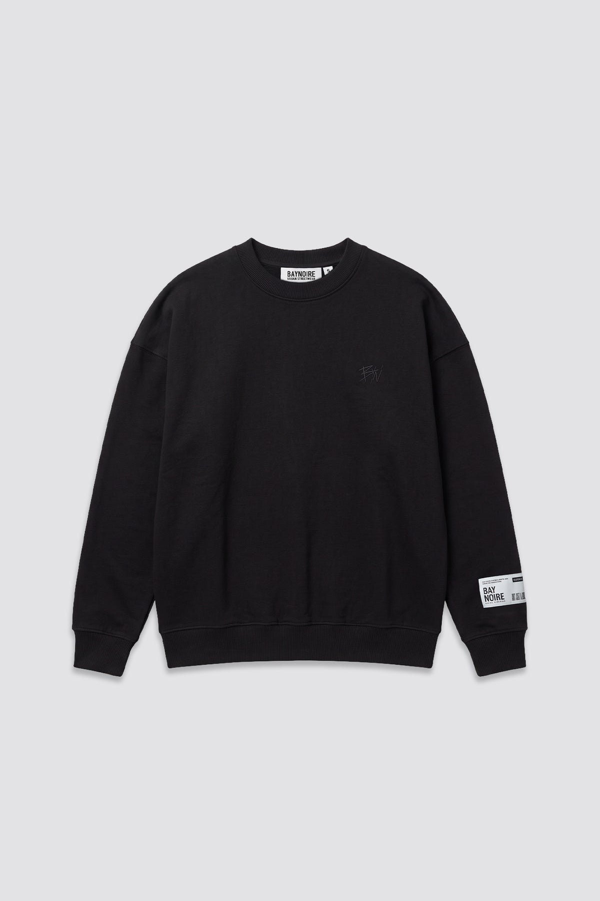 Black Ribbed Sweatshirt