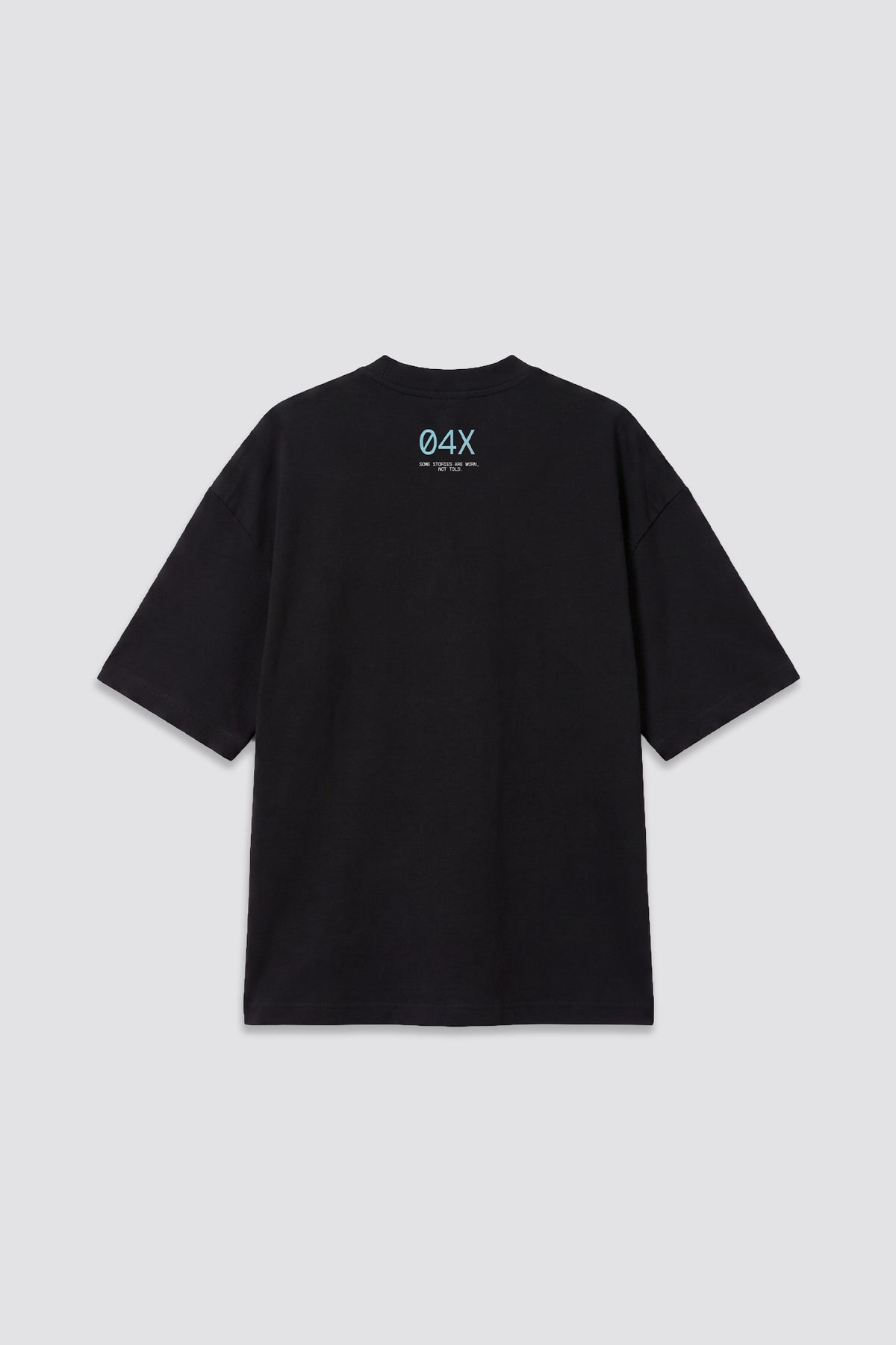 04X Oversized Black Stories T-Shirt