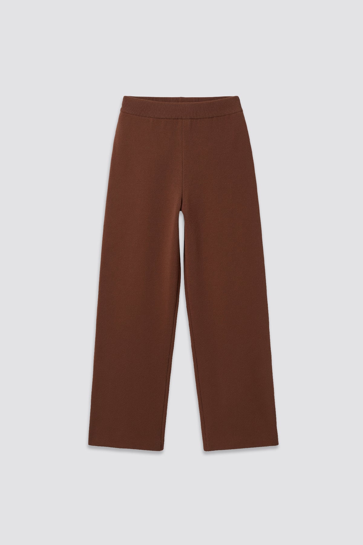 Brown Knitted BYN Emblem Pants