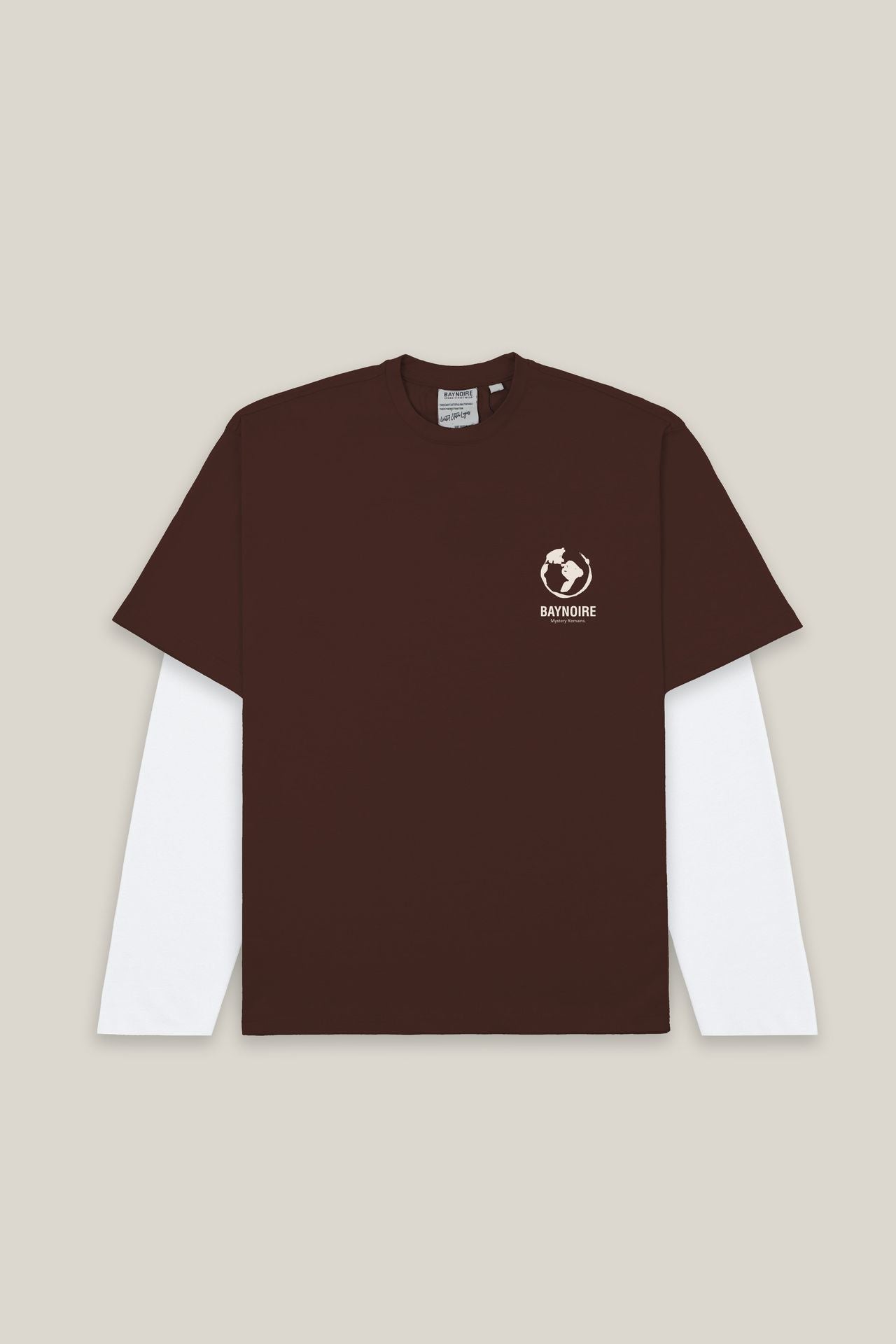 Brown Double Sleeve T-shirt