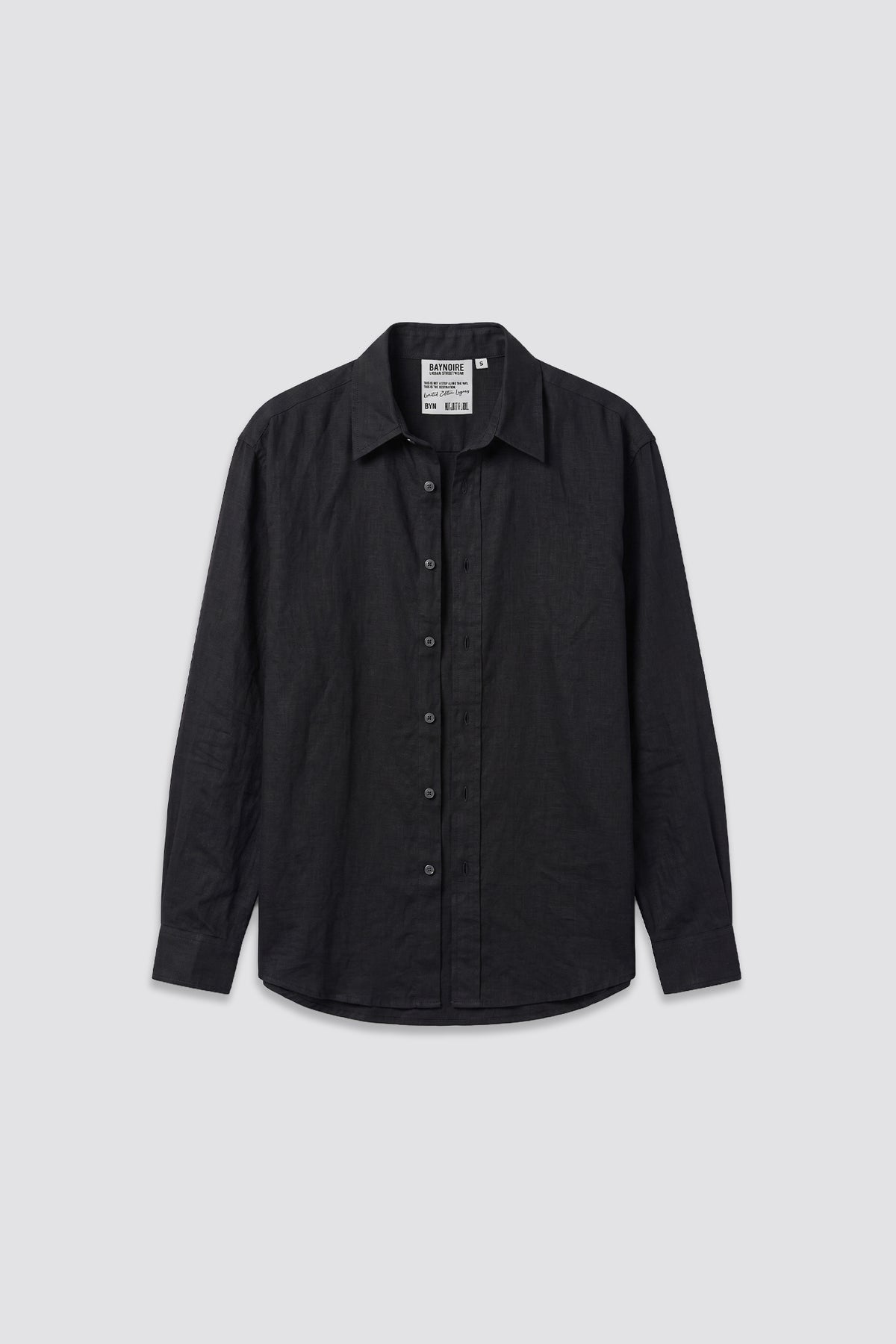 Black C-Linen Shirt
