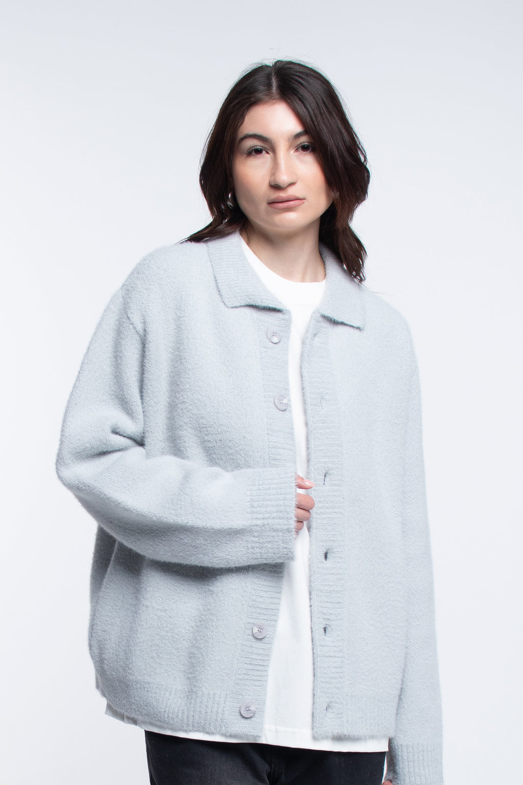 Grey Faux Fur Jacket