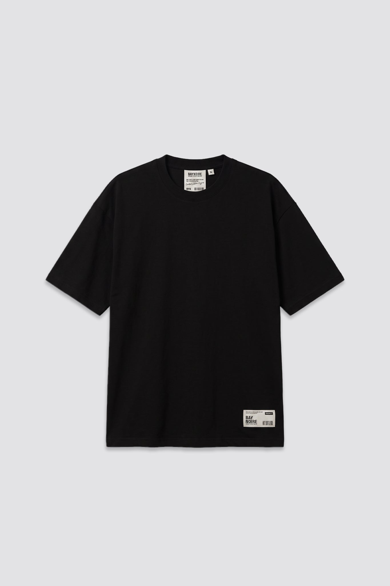 01E Oversized Core Black T-Shirt