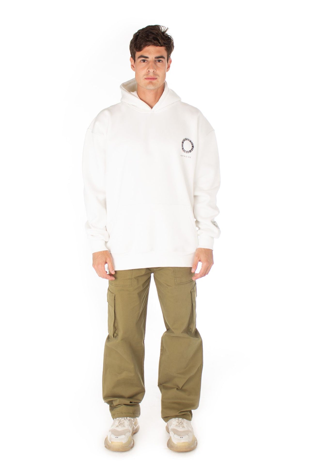 White Justlines678 Hoodie