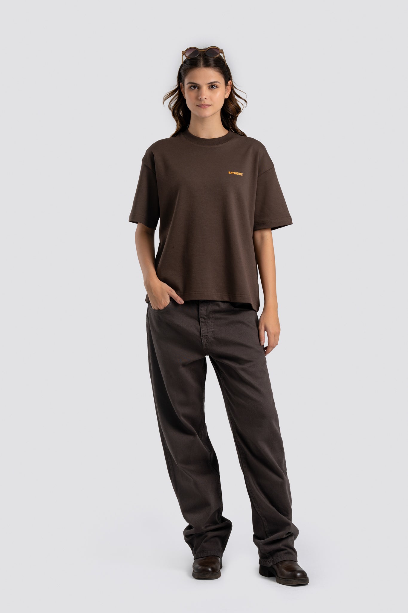 02P Oversized Brown T-shirt