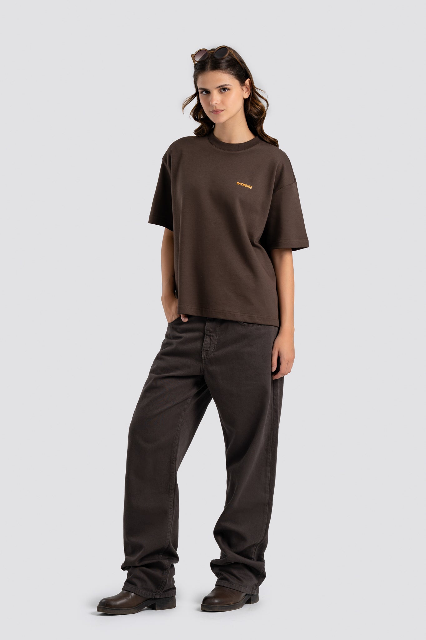 02P Oversized Brown T-shirt