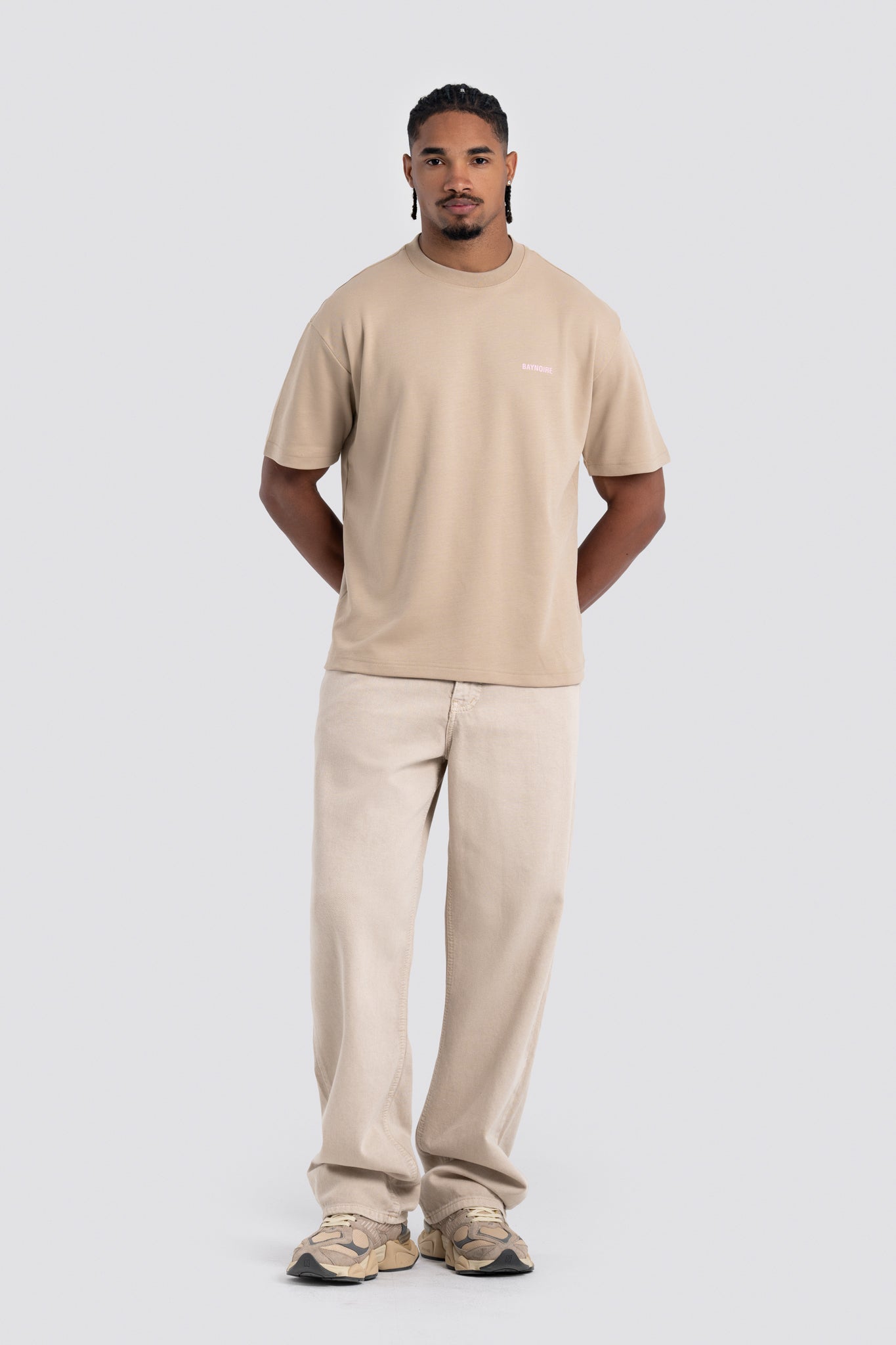 02P Oversized Taupe T-shirt