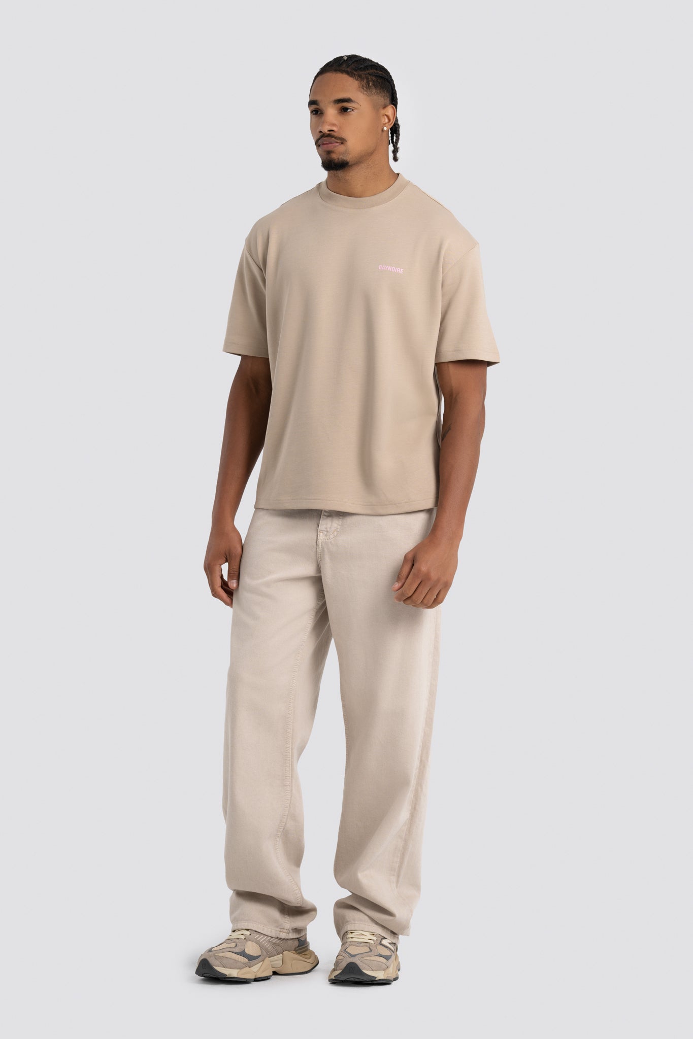 02P Oversized Taupe T-shirt
