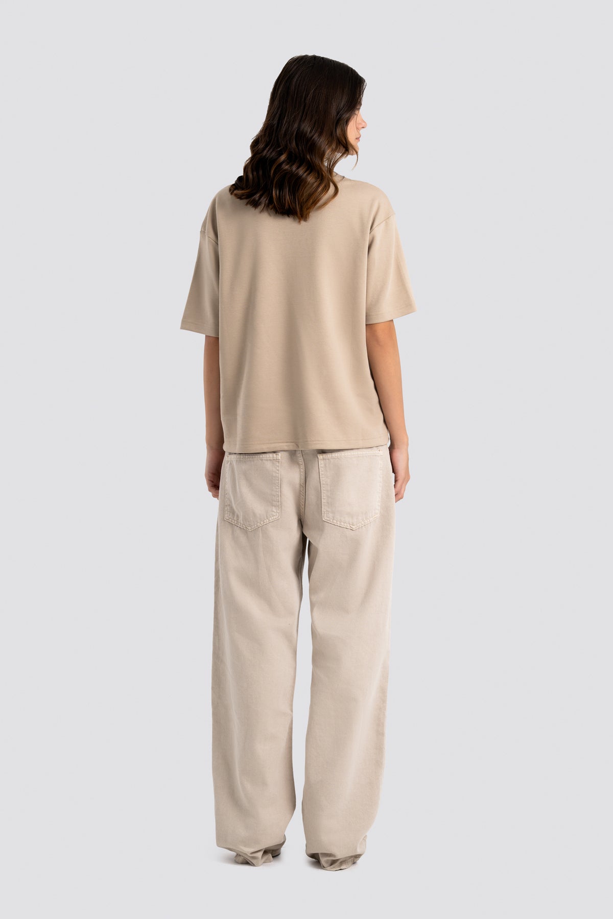 02P Oversized Taupe T-shirt