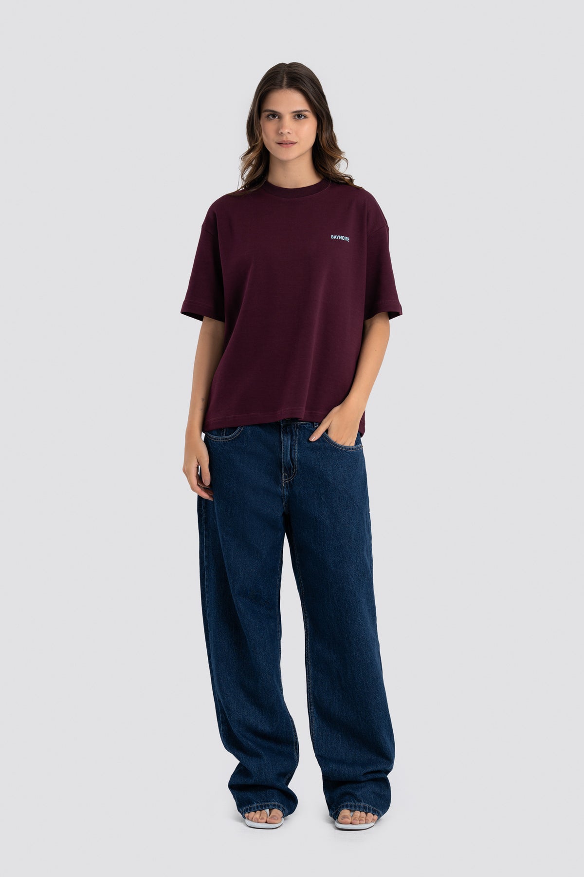 02P Oversized Burgundy T-shirt