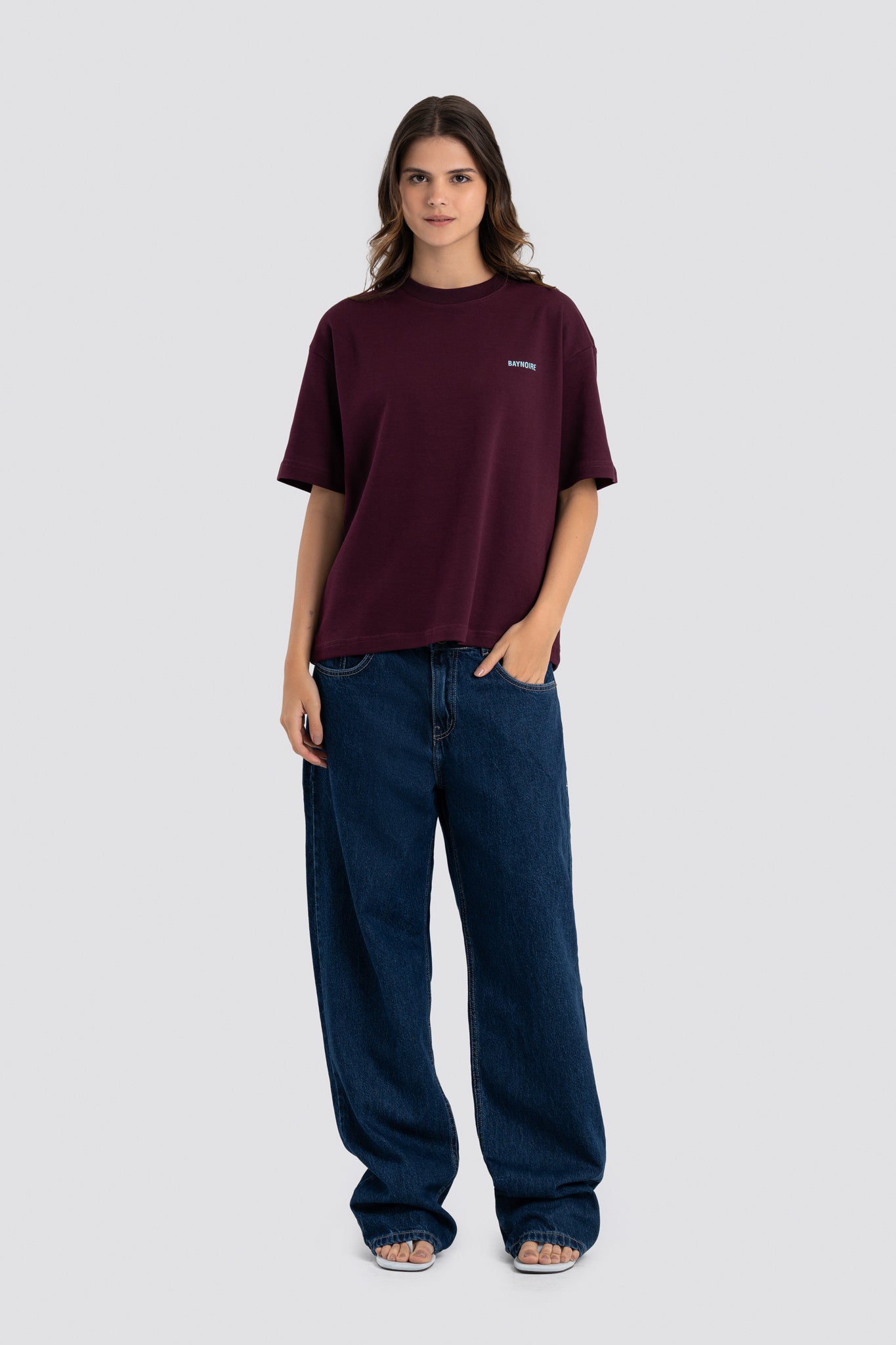 02P Oversized Burgundy T-shirt